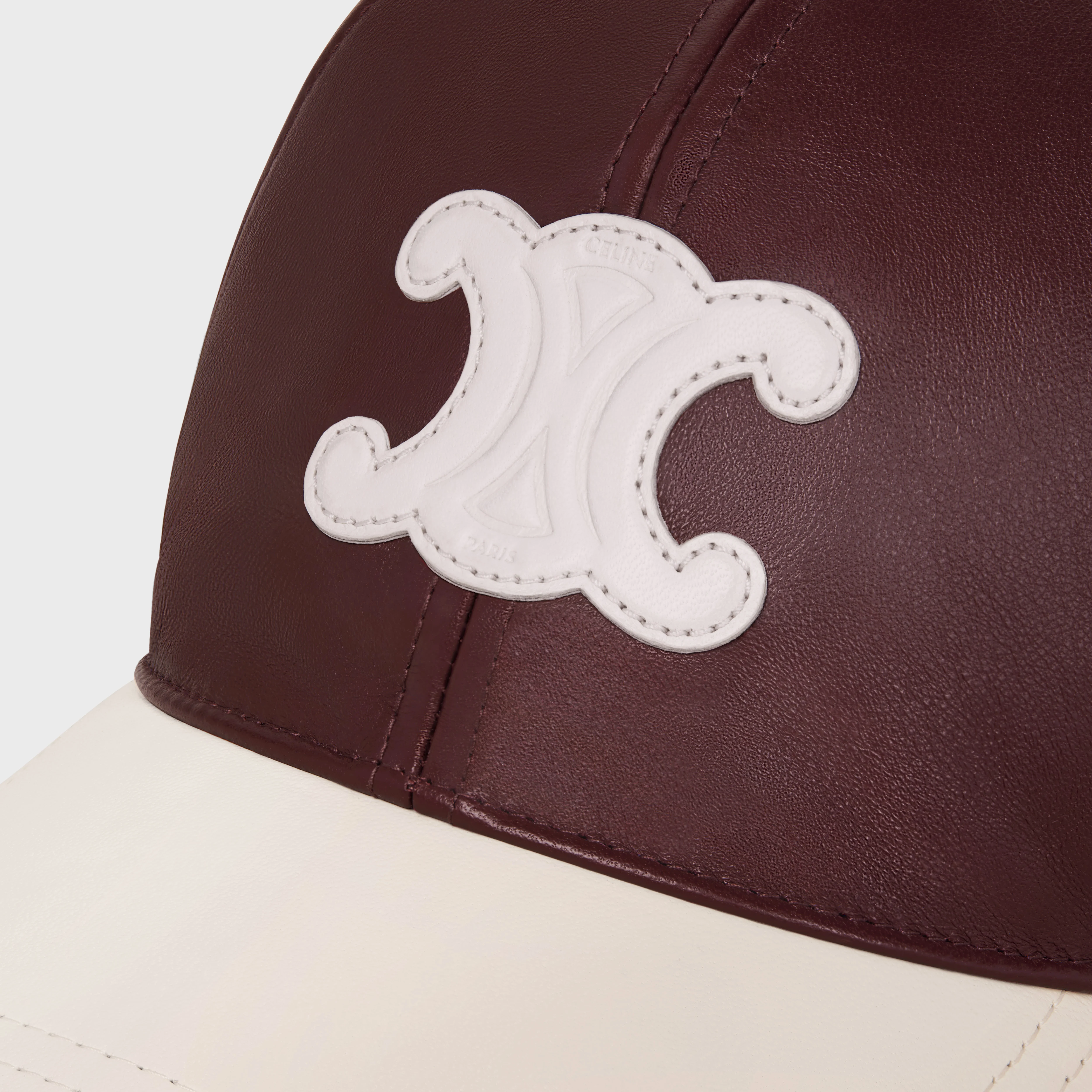 Triomphe Baseball Cap - White/Bordeaux - Image 5