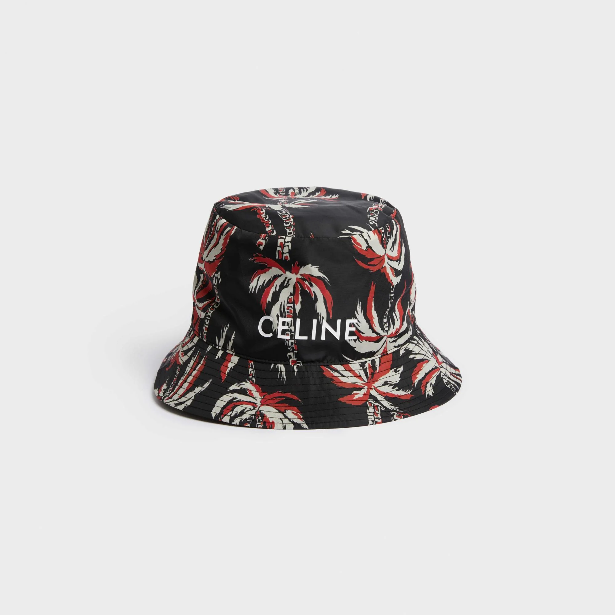 Celine Bucket Hat - Black/Ecru/Red