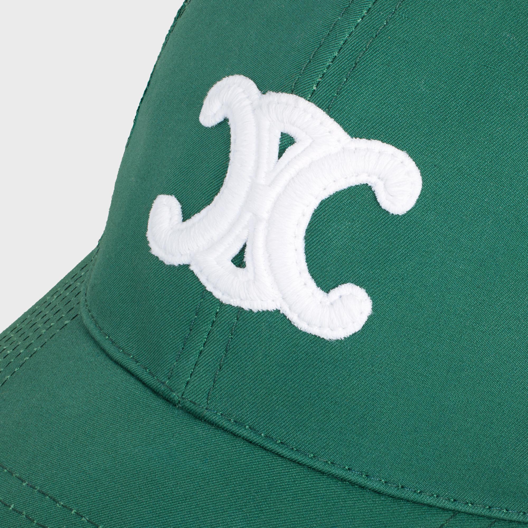 Piping Baseball Cap - Dark Green/White - Image 4