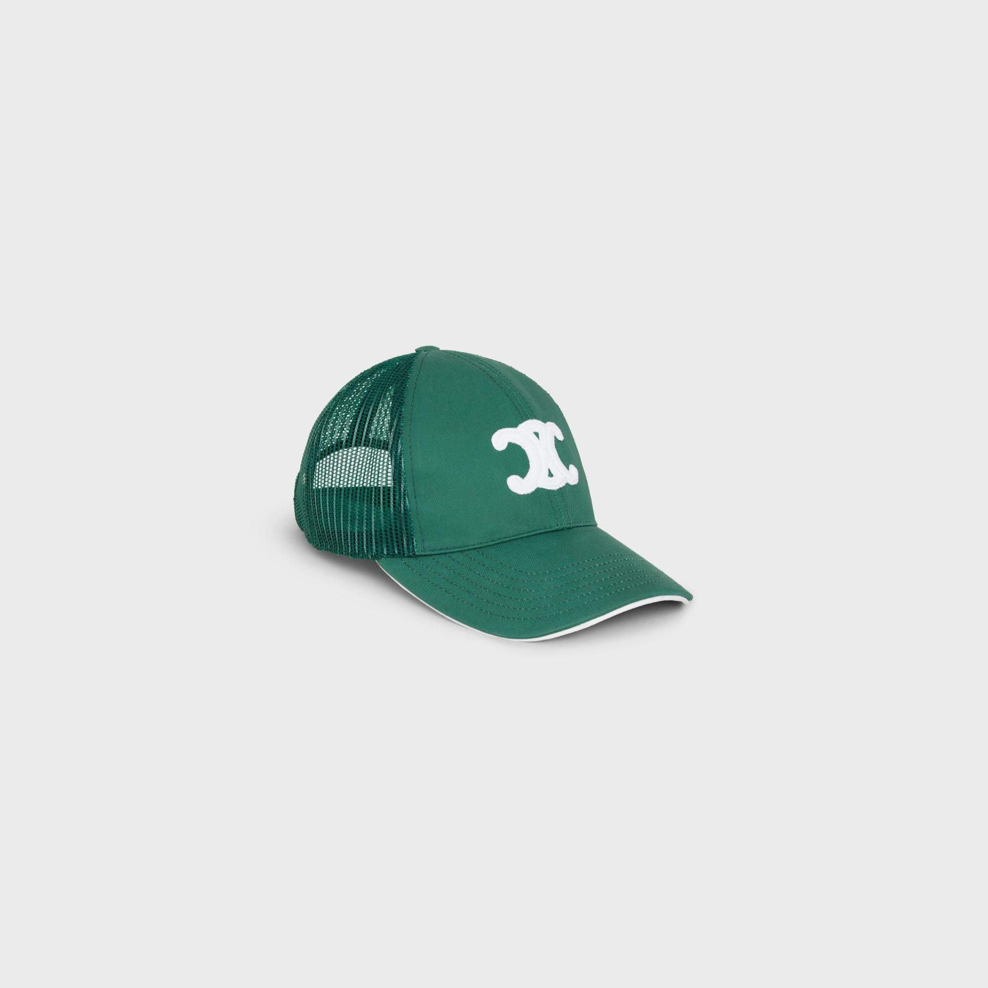 Piping Baseball Cap - Dark Green/White - Image 5