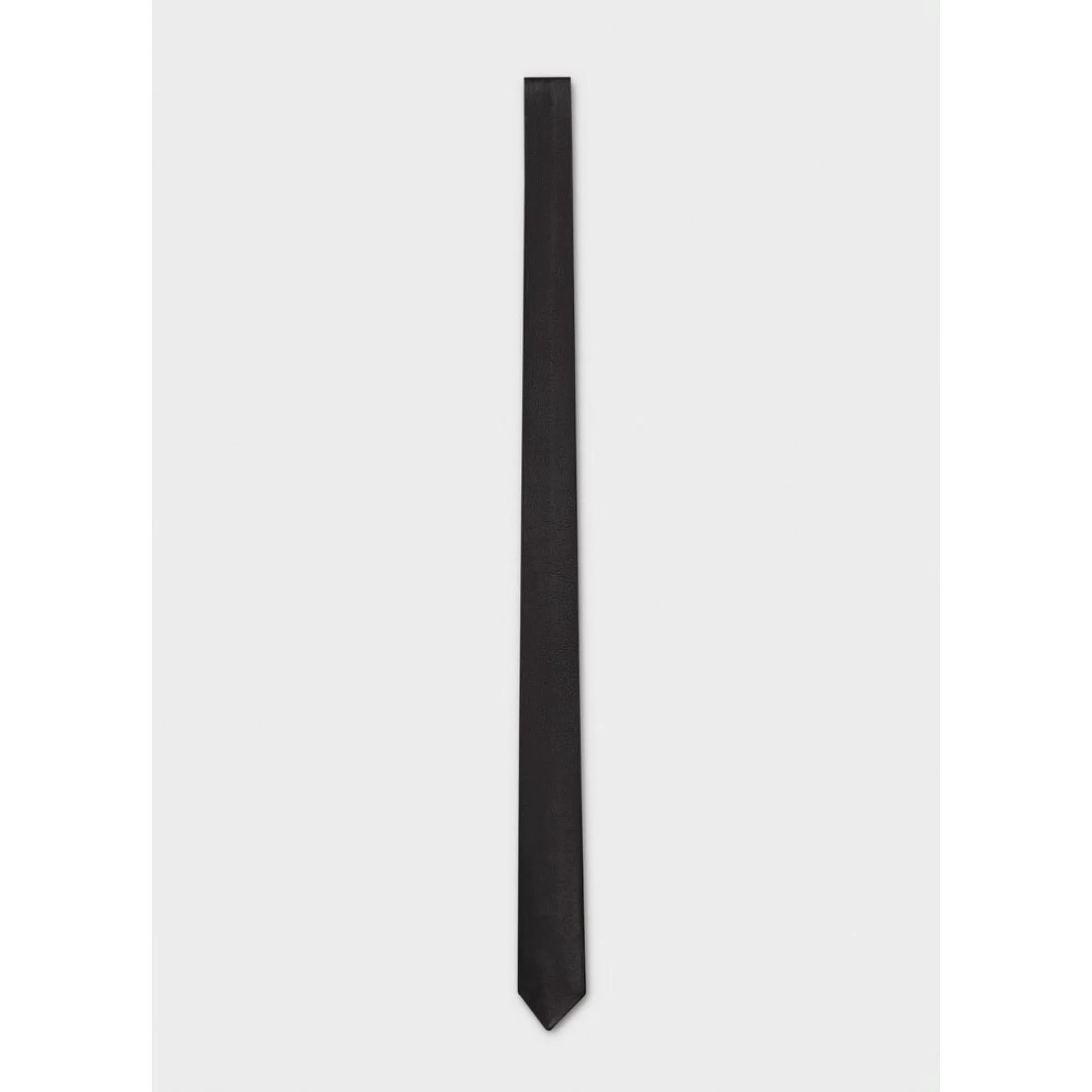 Pointed Tip Slim Leather 3Ply - Black