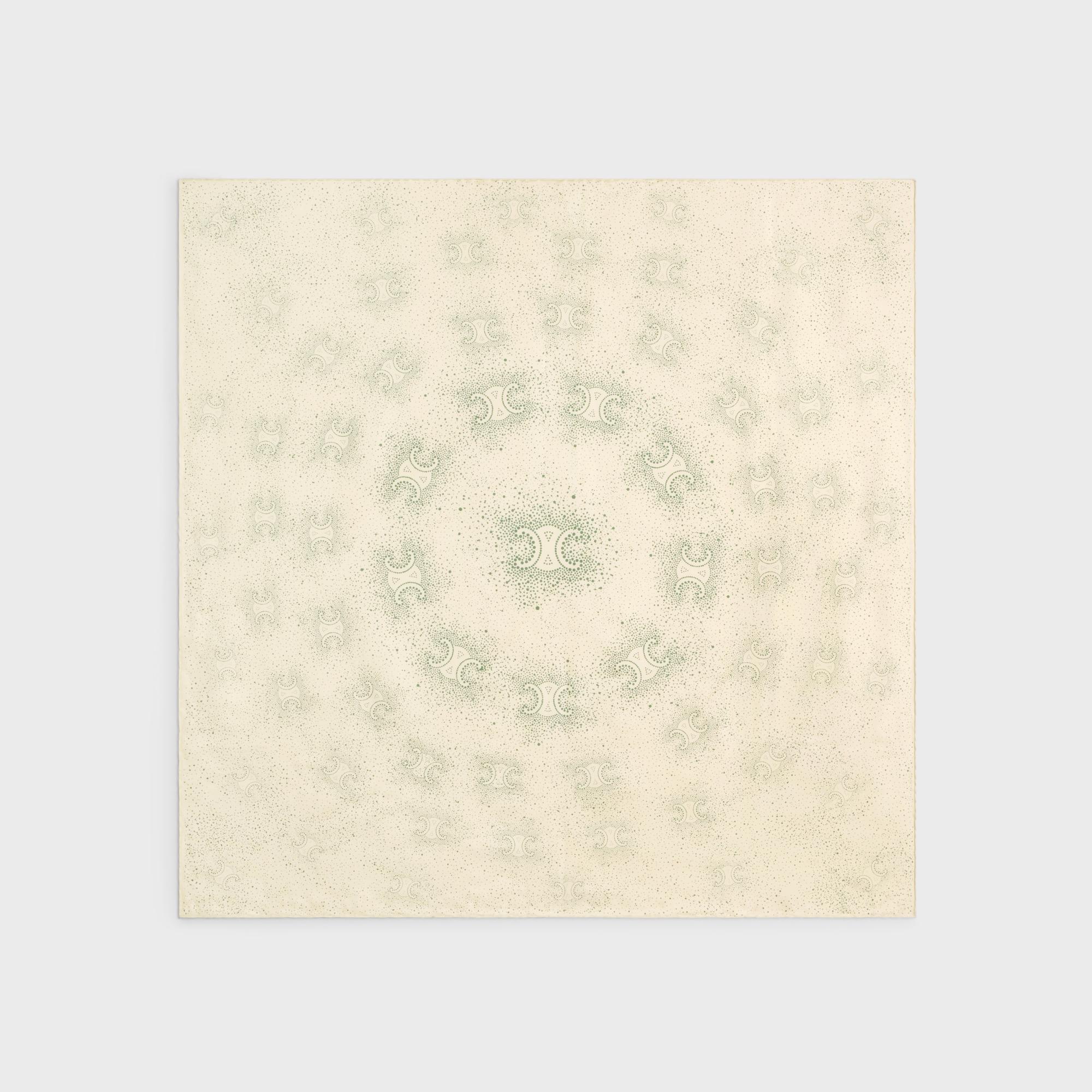 90X90Cm Square - Vanilla/Green
