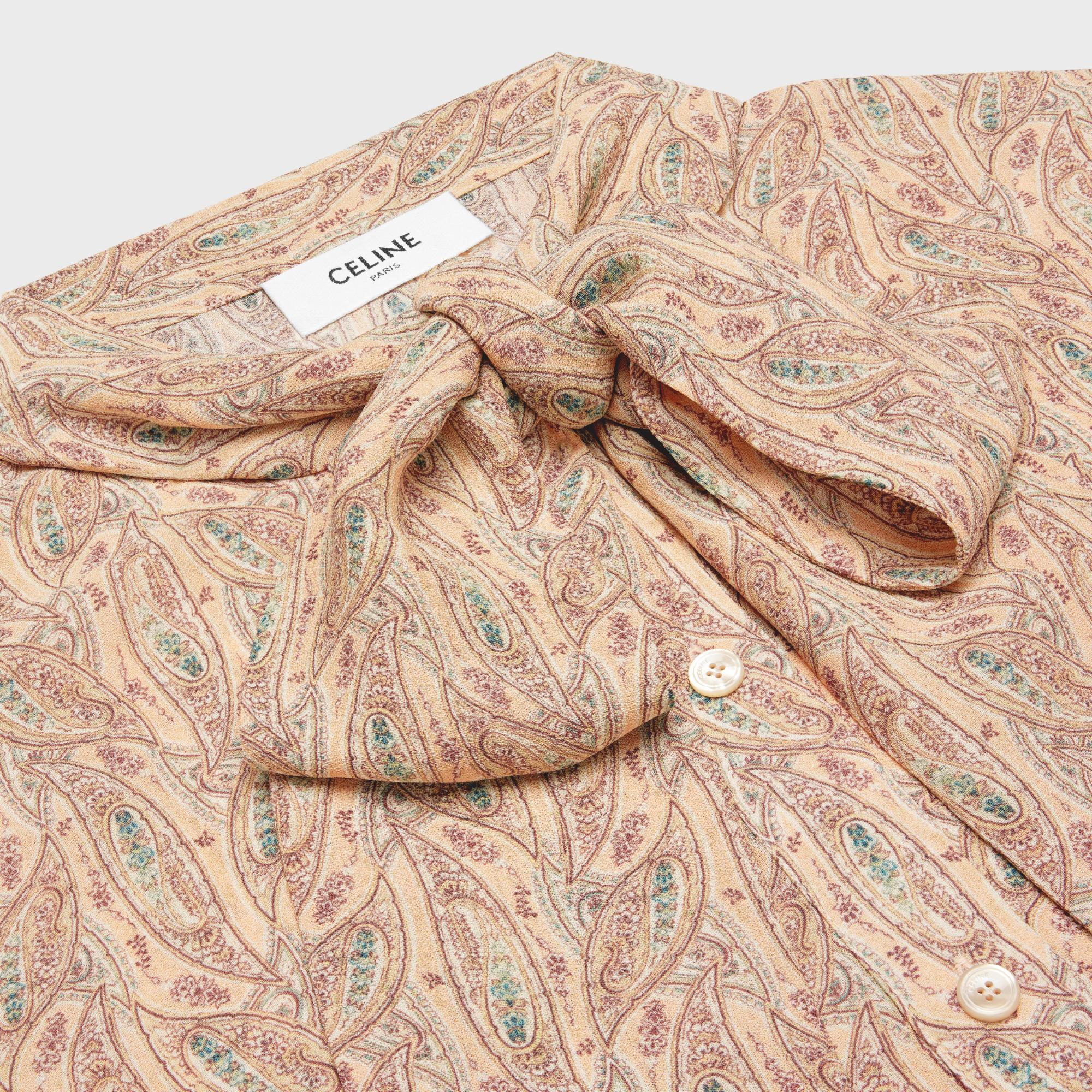 Lavalliere Blouse - Chalk/Apricot/Blue - Image 3
