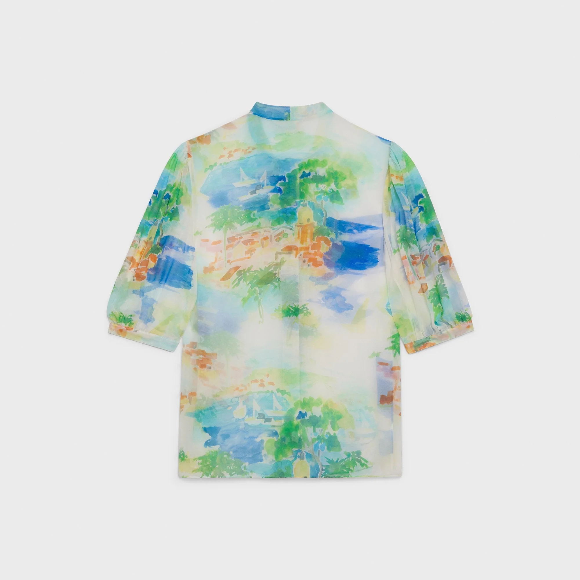 Bowl Blouse With Balloon Sleeves - Multicolor - Image 2