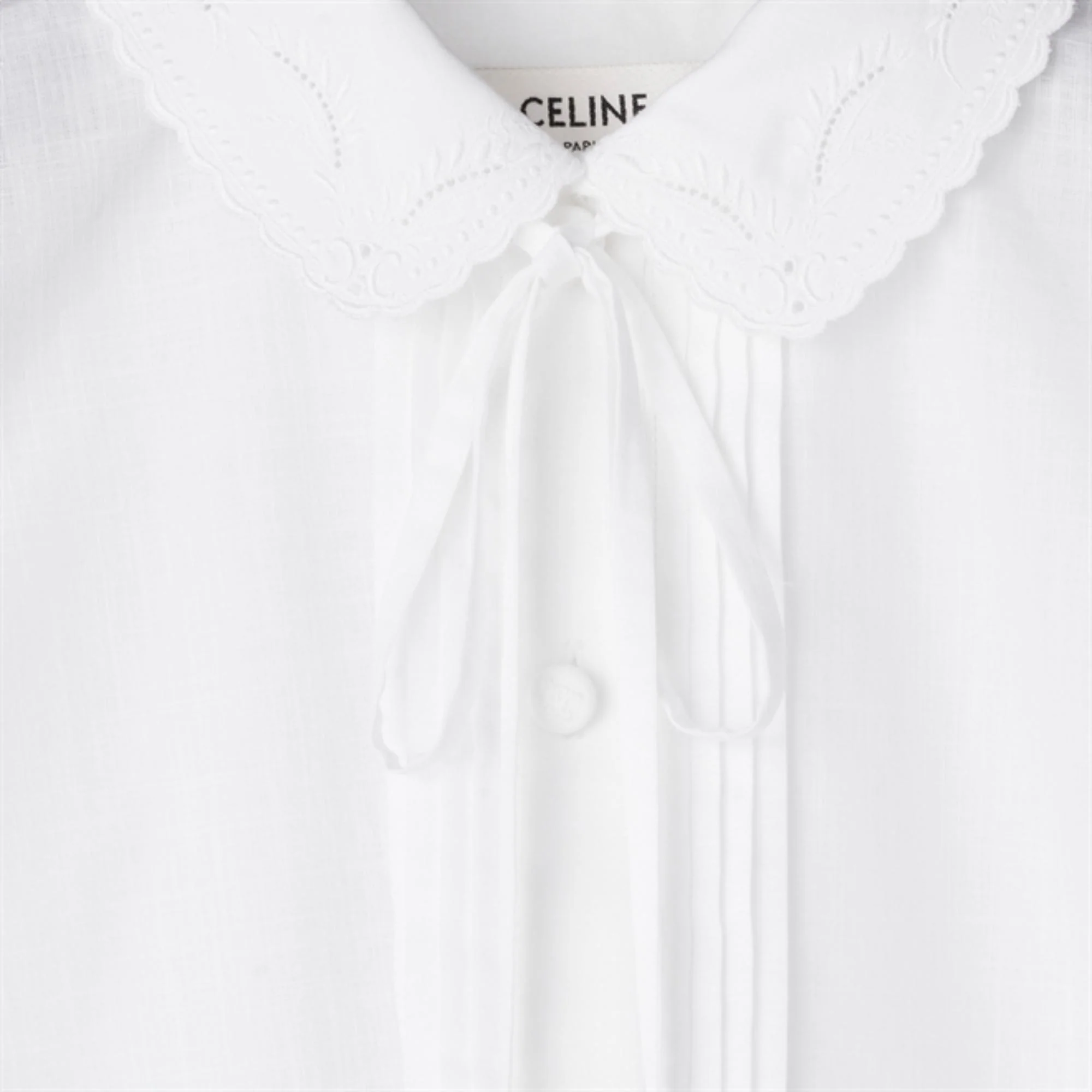 Ang Embroidered Balloon Sleeve Blouse - White - Image 2