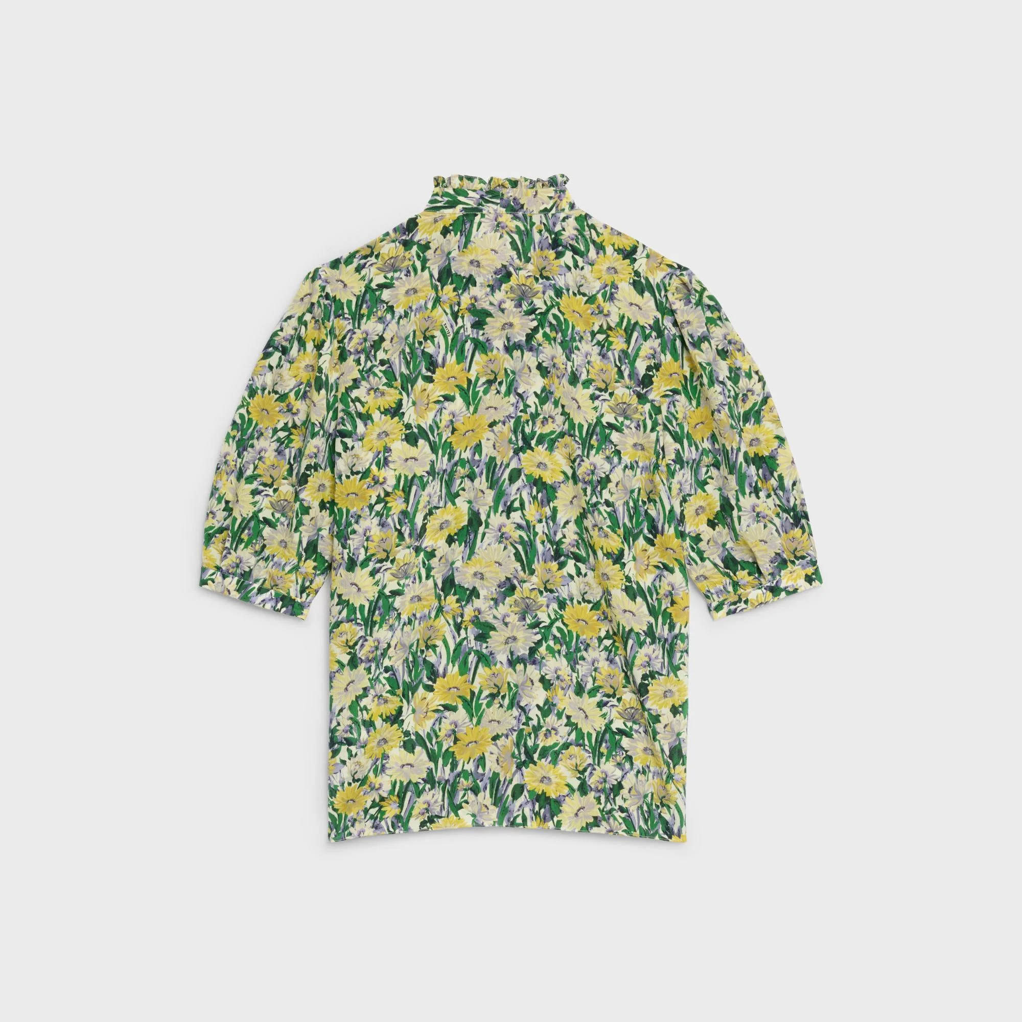 Frill Lavalliere Blouse - Chalk/Sun/Grey - Image 2