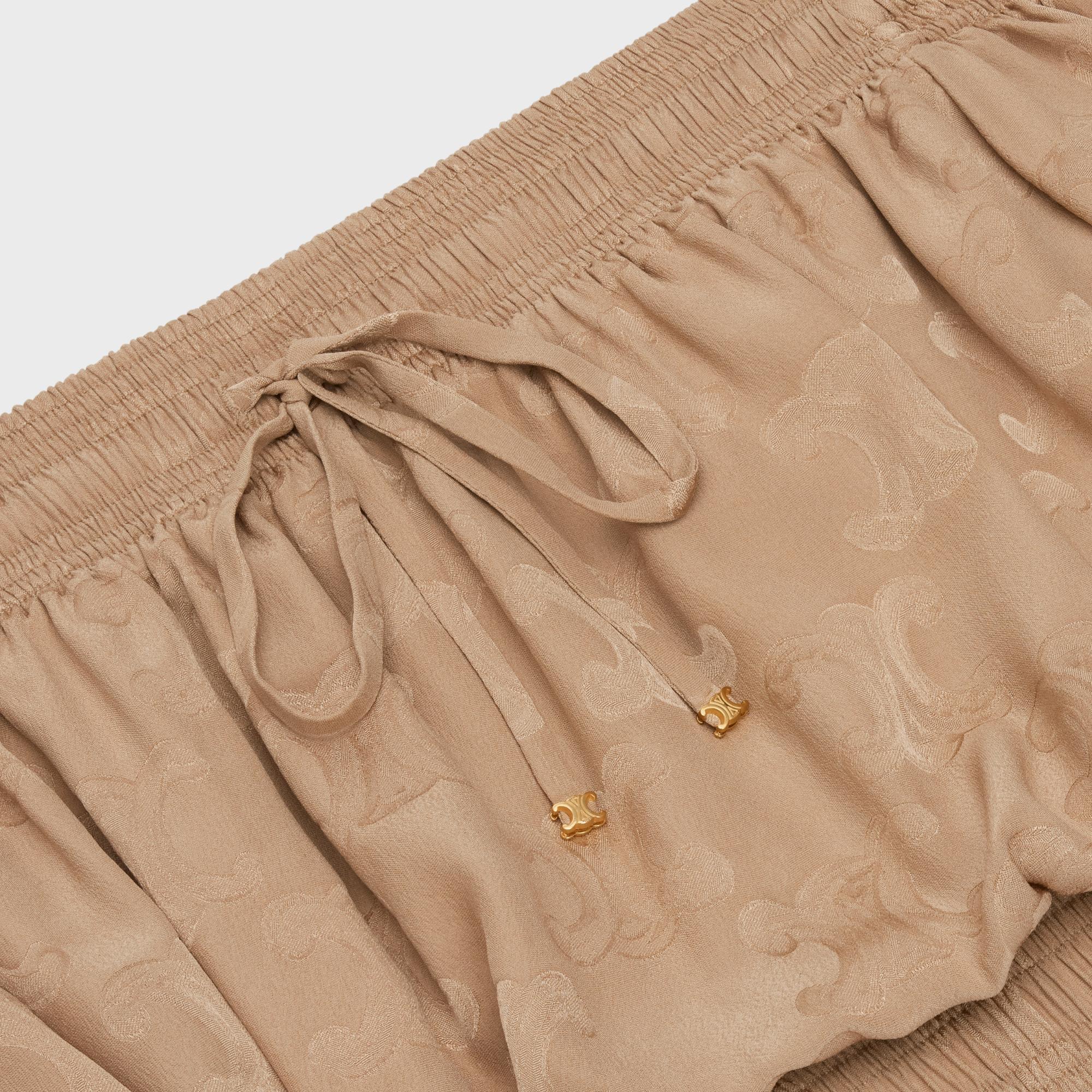 Cropped Off Shoulder Blouse - Golden Brown - Image 3