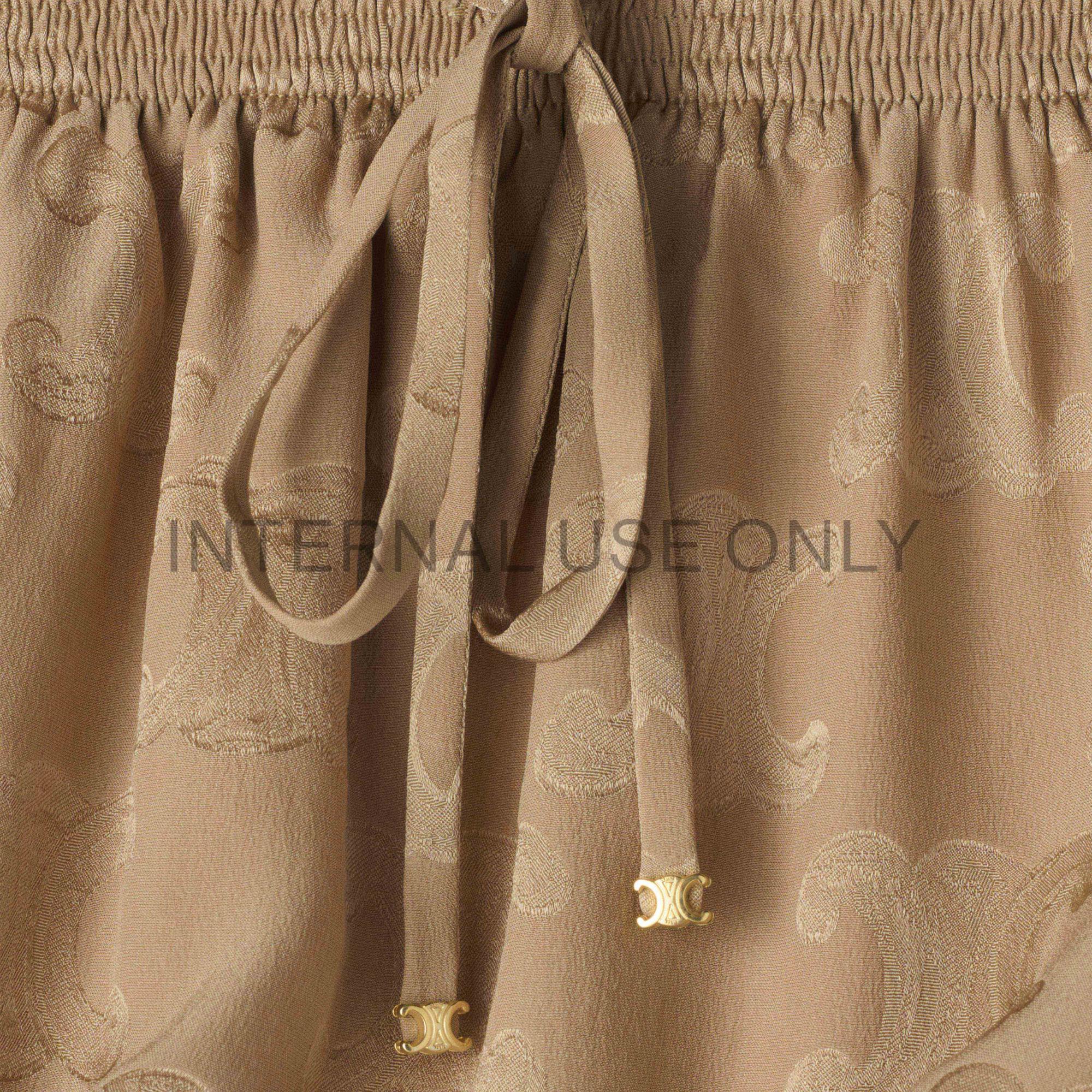 Cropped Off Shoulder Blouse - Golden Brown - Image 4
