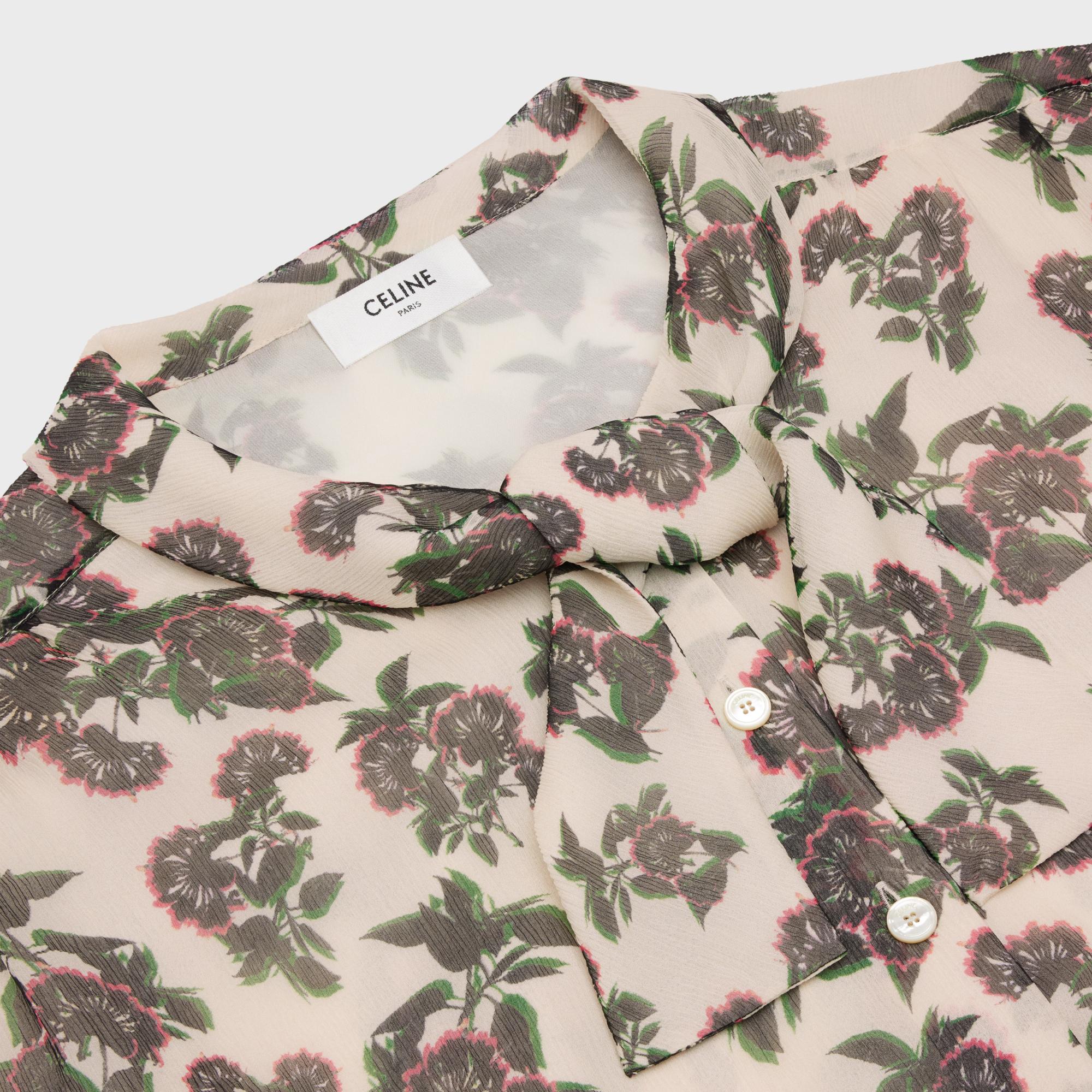 Low Lavalliere Blouse - Chalk/Black/Fuchsia - Image 4