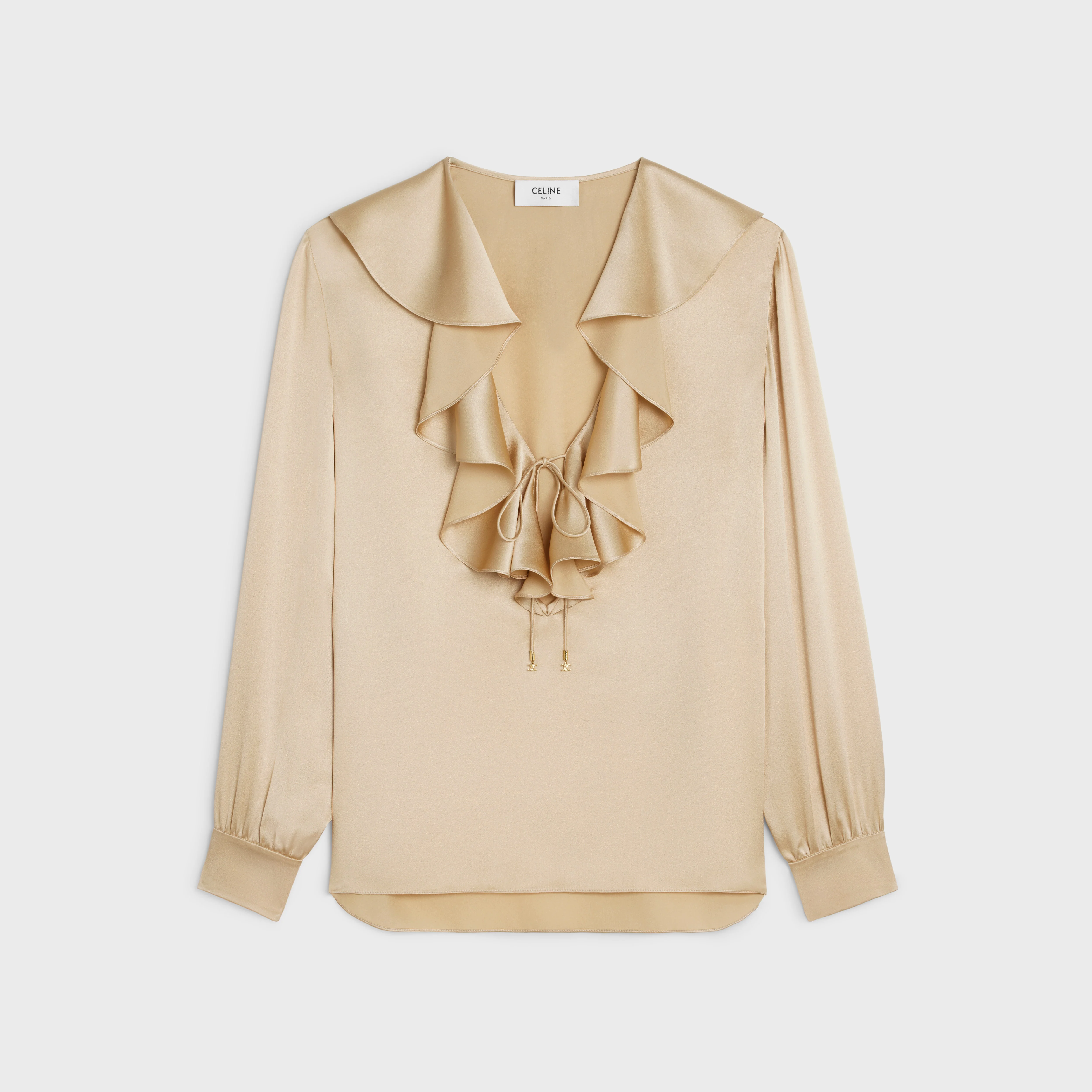 Jabot Neckline Blouse - Champagne