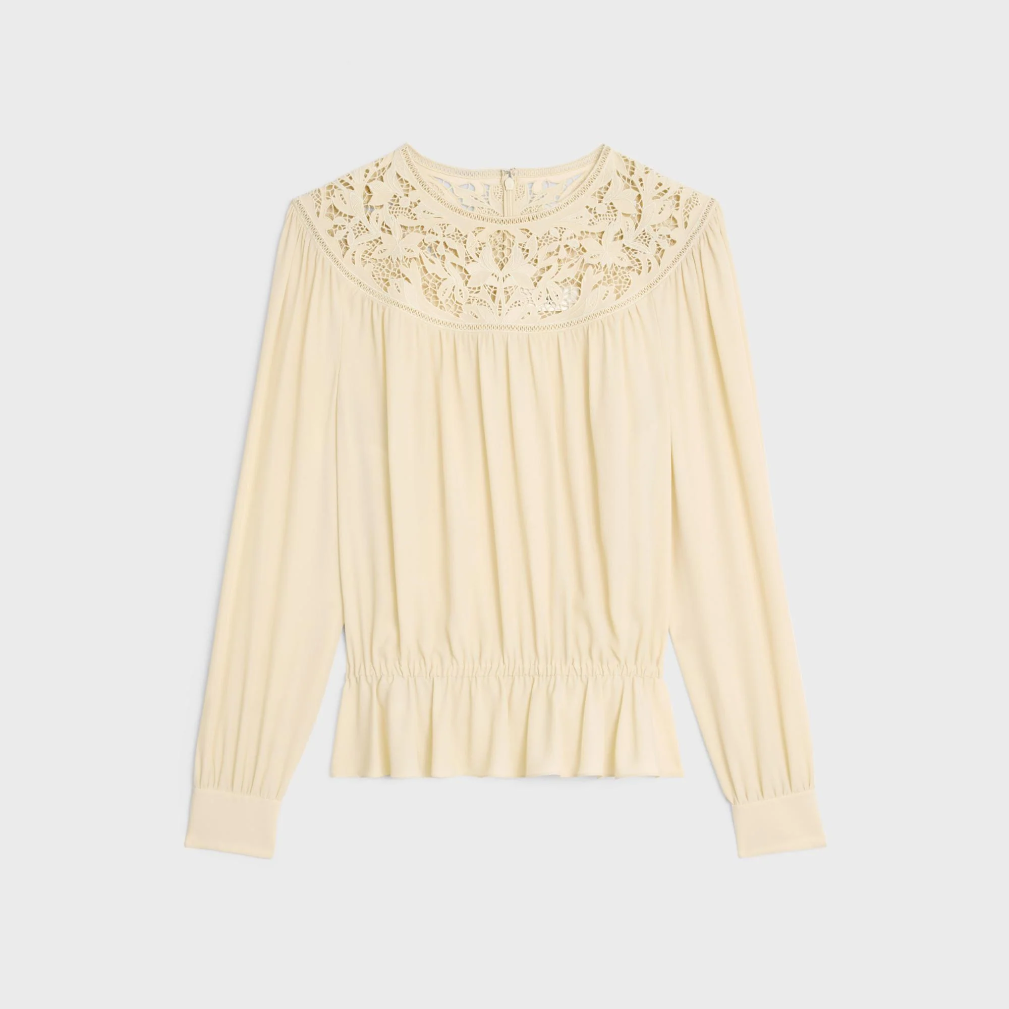 Blouse Encolure Guipure - Vanilla - Image 4