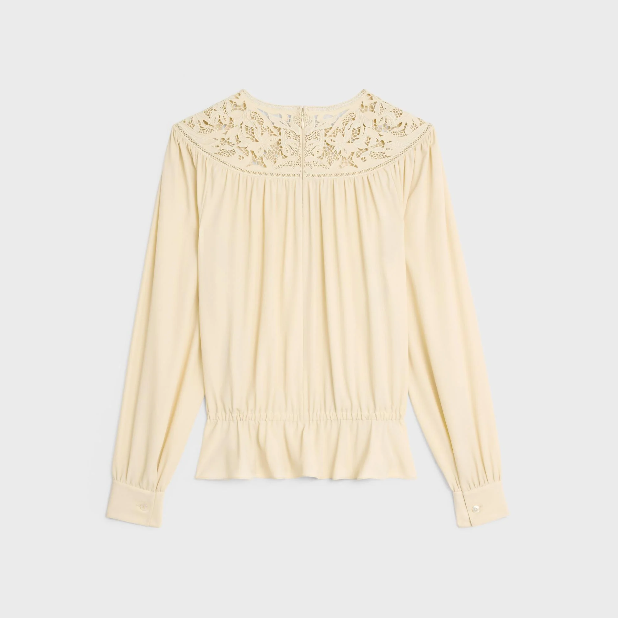 Blouse Encolure Guipure - Vanilla - Image 5