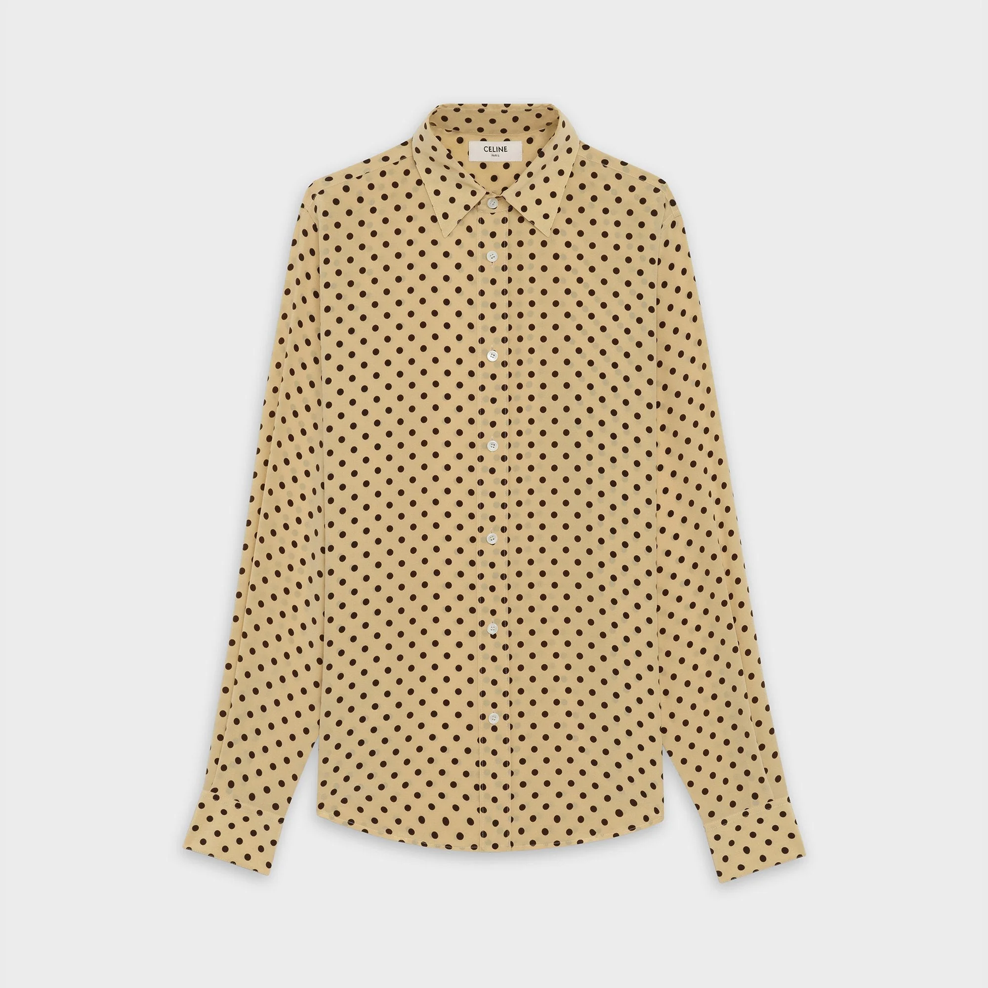 Drugstore Cl Collar Shirt - Vanilla/Brown