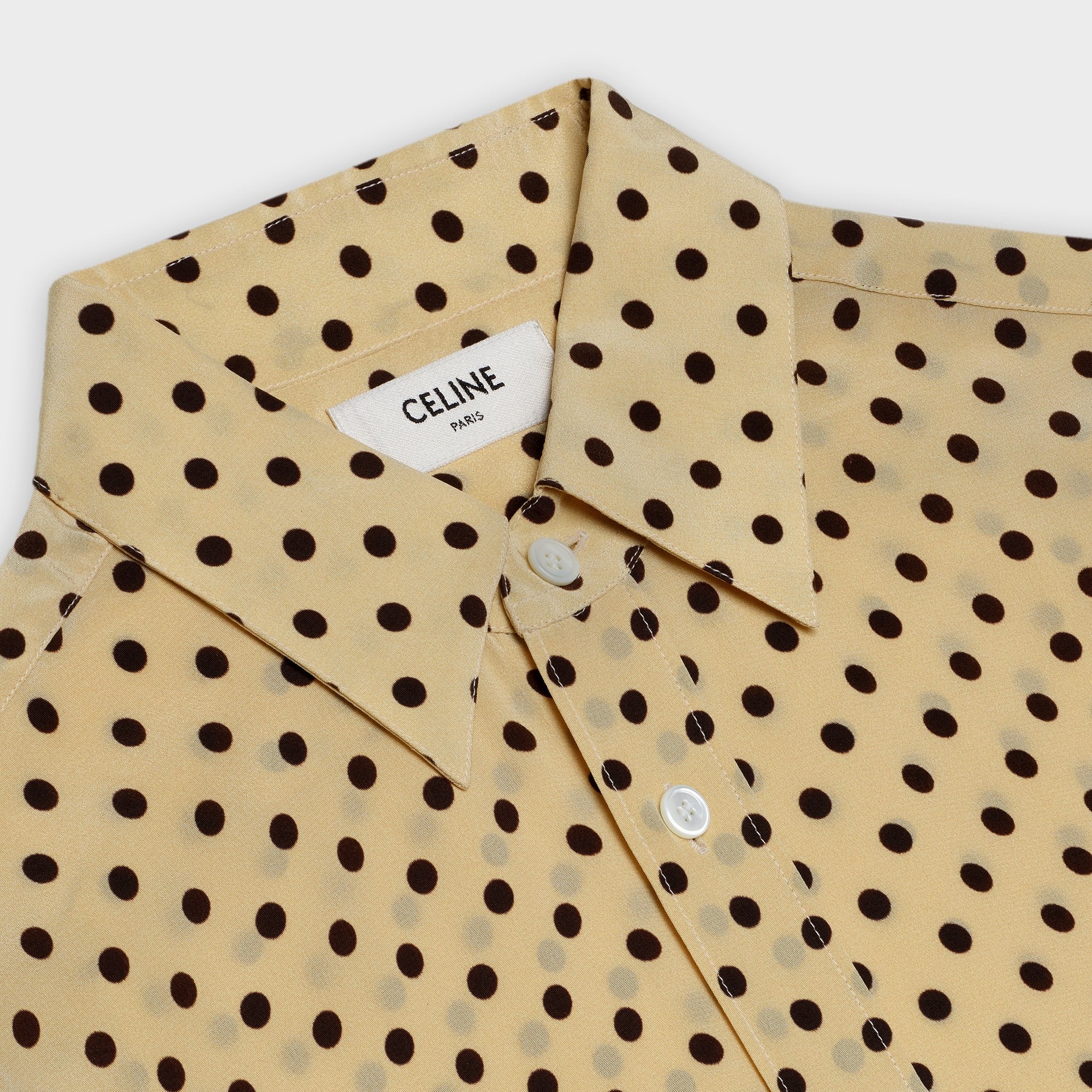 Drugstore Cl Collar Shirt - Vanilla/Brown - Image 3