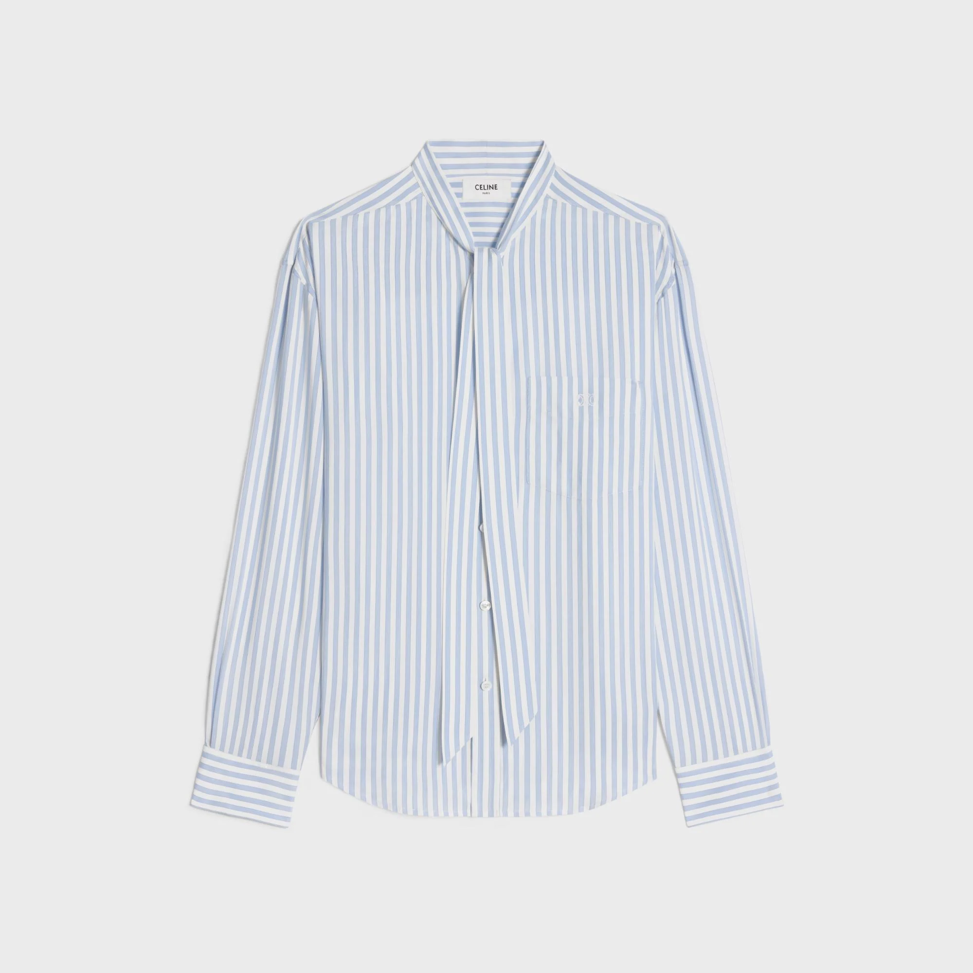 Chemise Cambridge Lavalliere - Craie/Bleu - Image 6