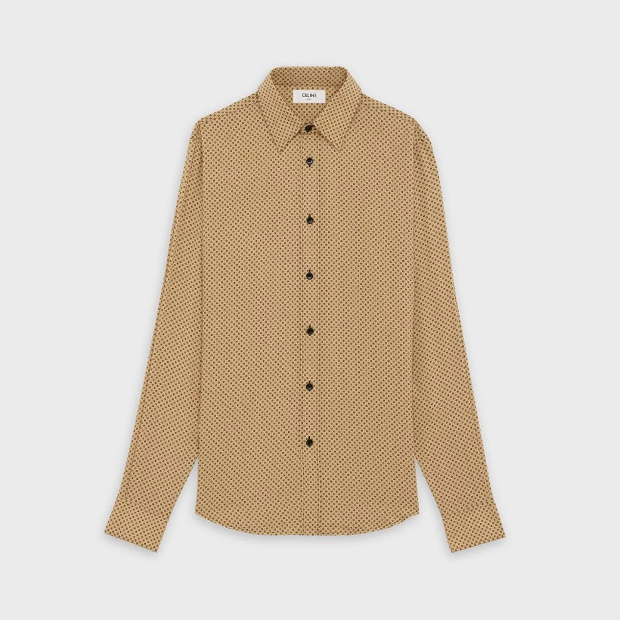 Drugstore Cl Collar Shirt - Beige/Black