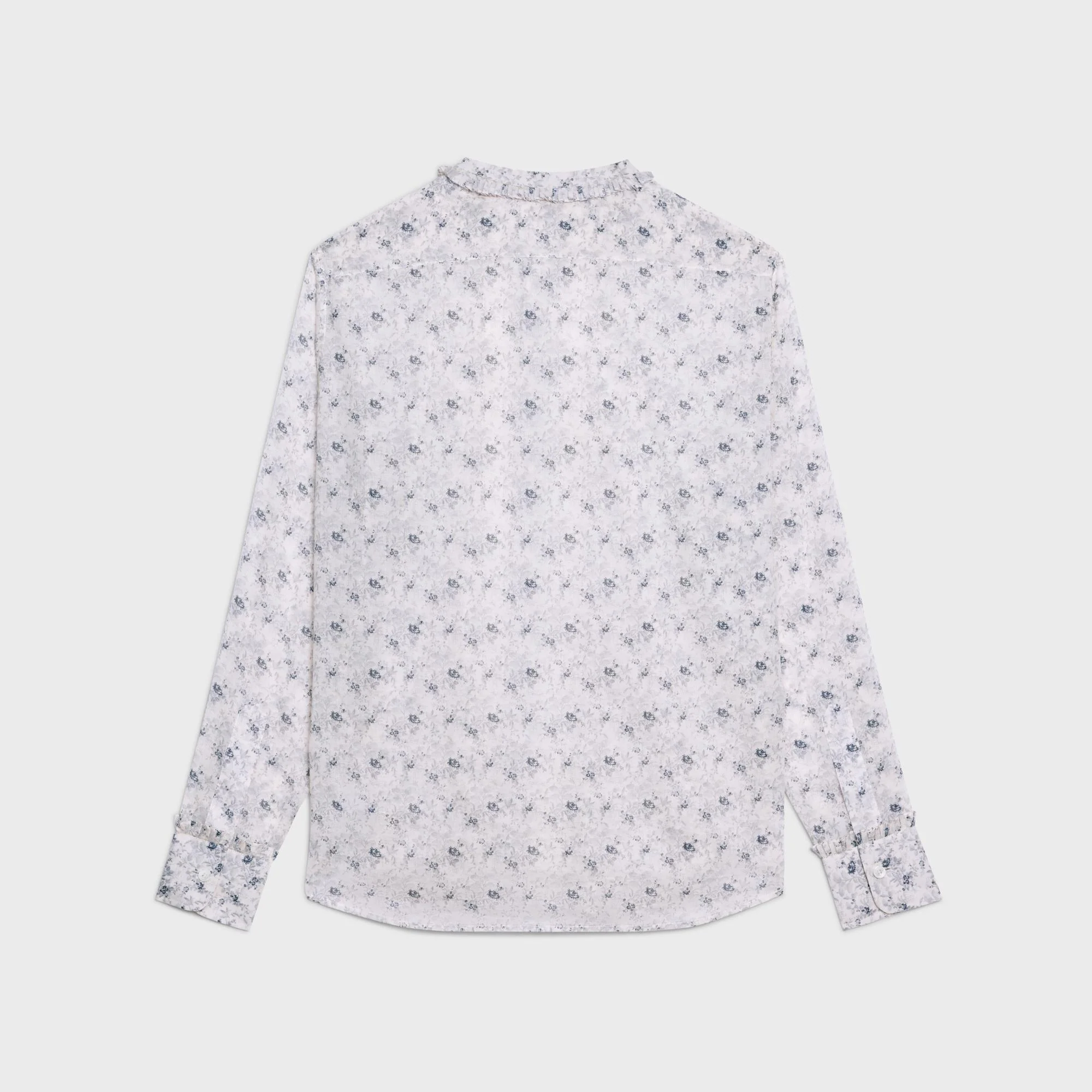 Lo Embroidered Plastron Shirt - Chalk/Black/Grey - Image 2