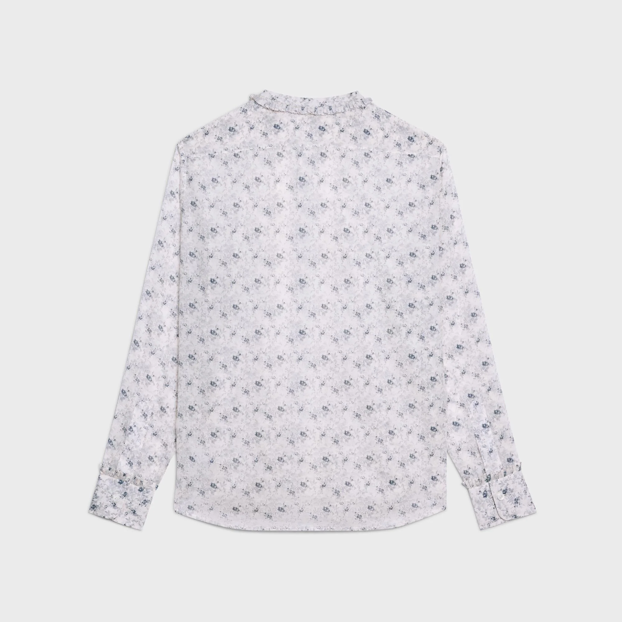 Lo Embroidered Plastron Shirt - Chalk/Black/Grey - Image 2