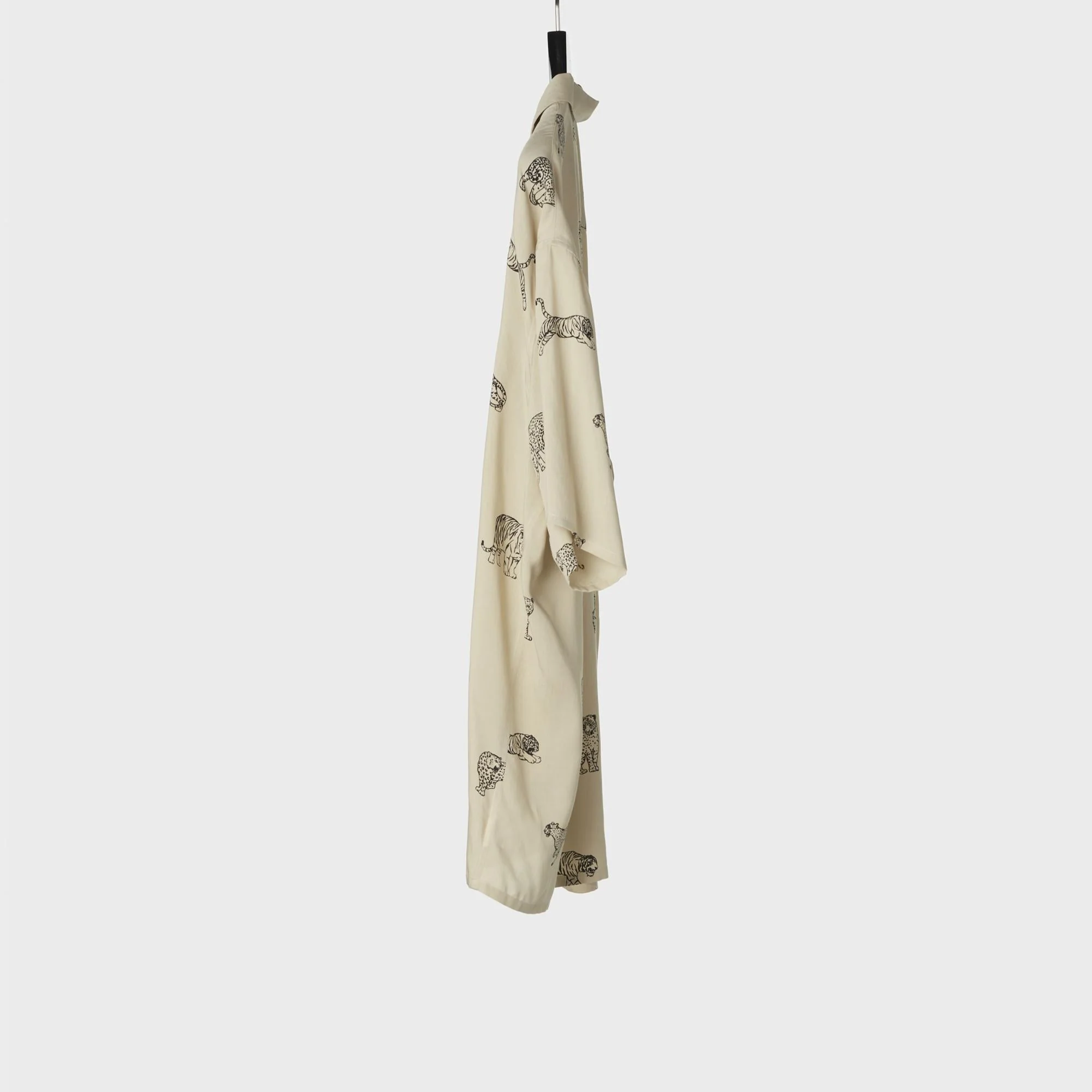 Oversized Hawaii Shirt - Light Beige/Black - Image 2