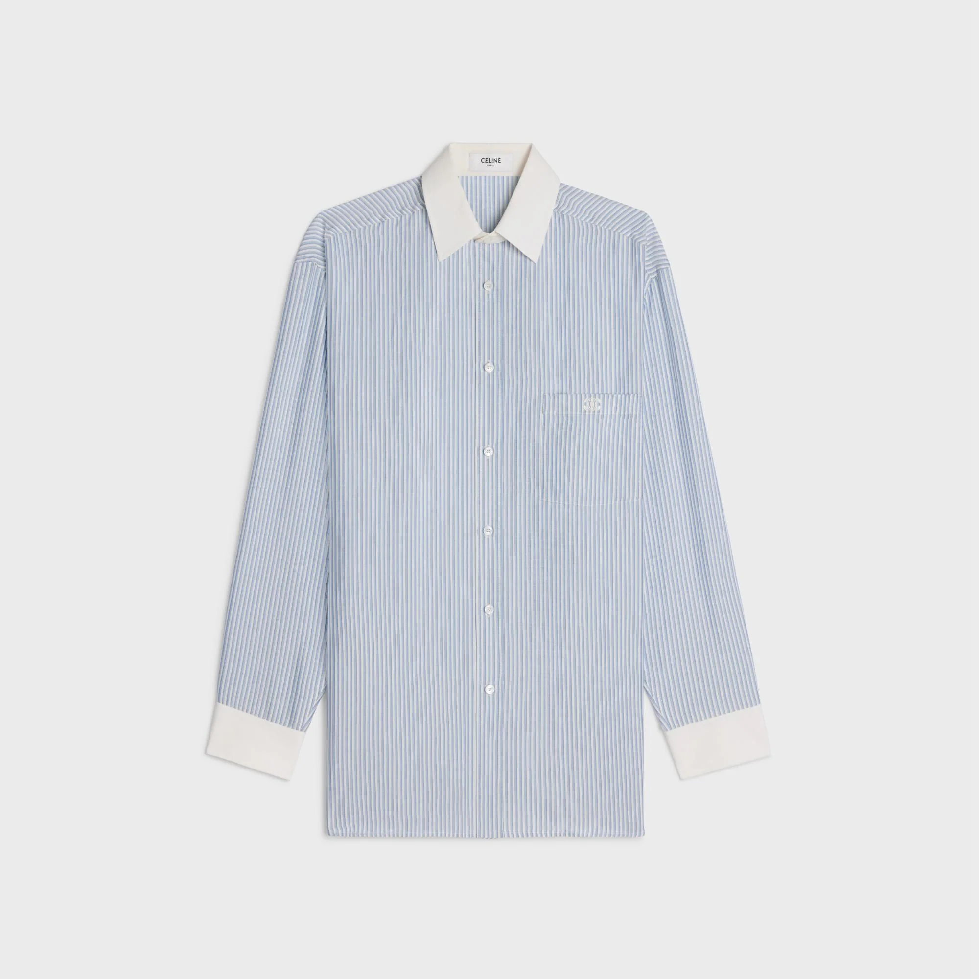 Triomphe Oversized Shirt - Chalk/Blue