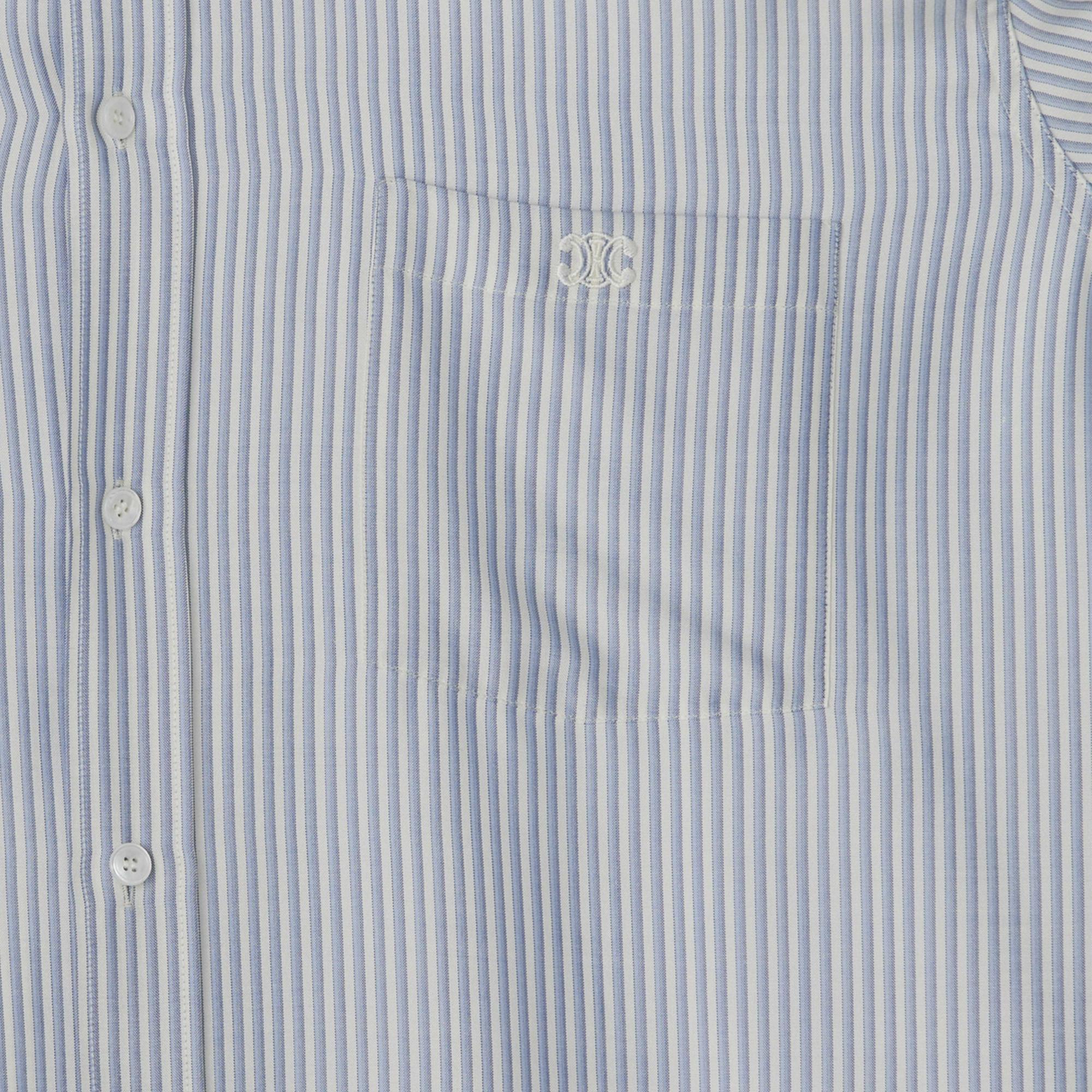 Triomphe Oversized Shirt - Chalk/Blue - Image 4