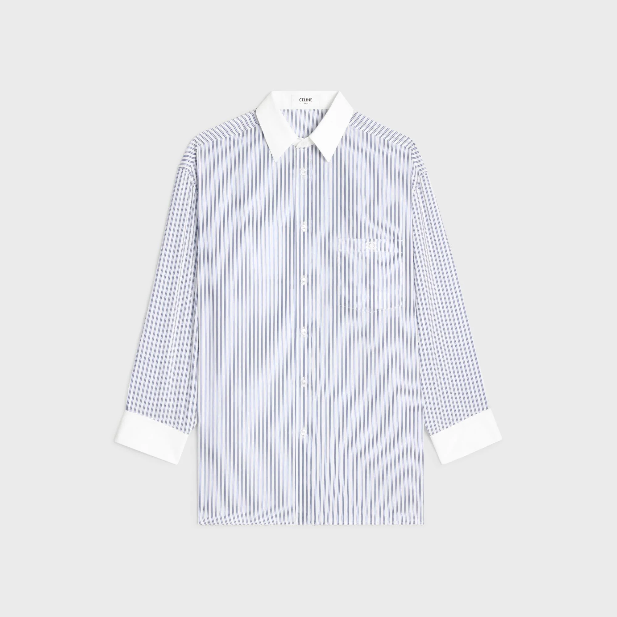 Triomphe Oversized Shirt - Chalk/Blue