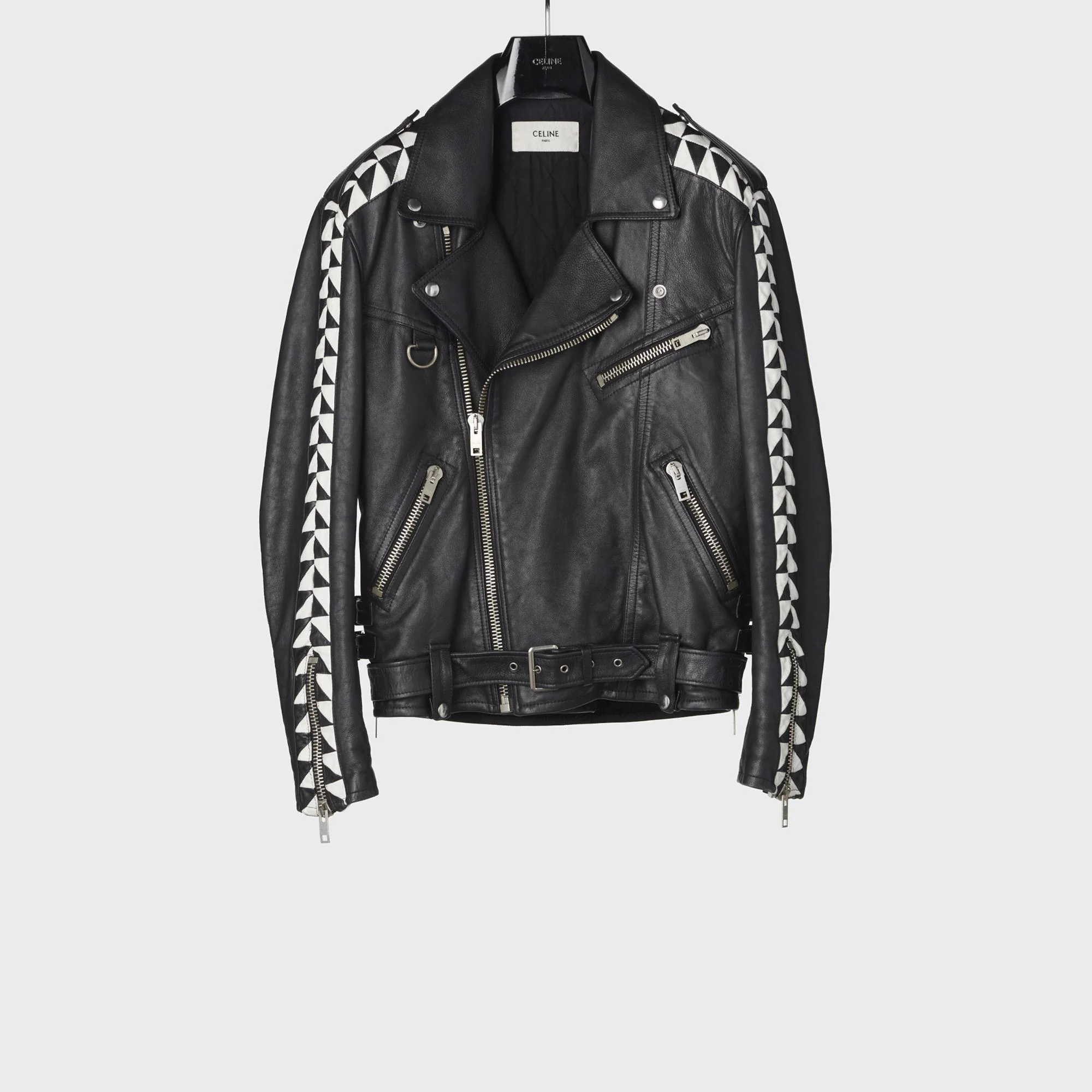 Oversize Biker Triangle Band - Black & White