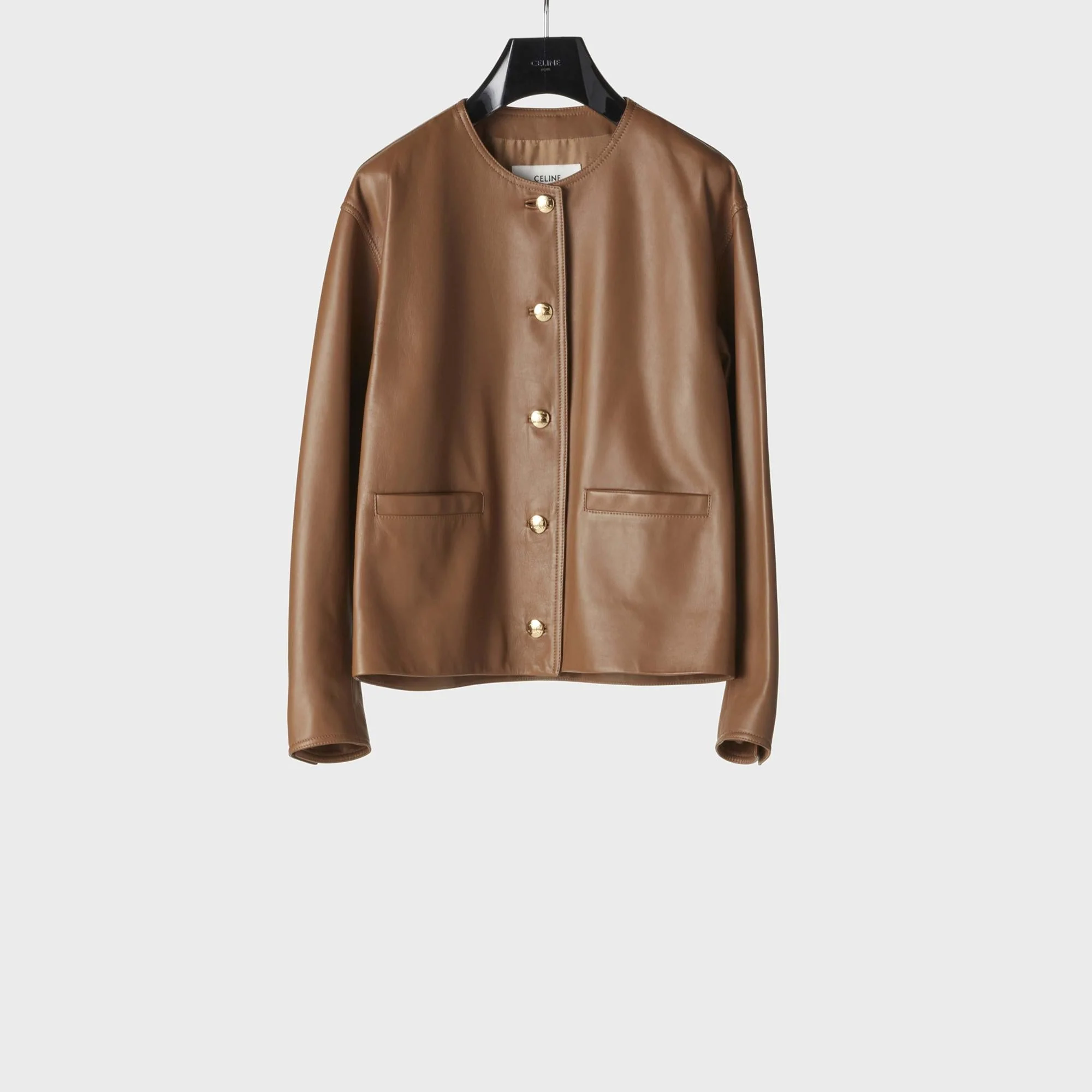 Round Neck Jacket - Beige