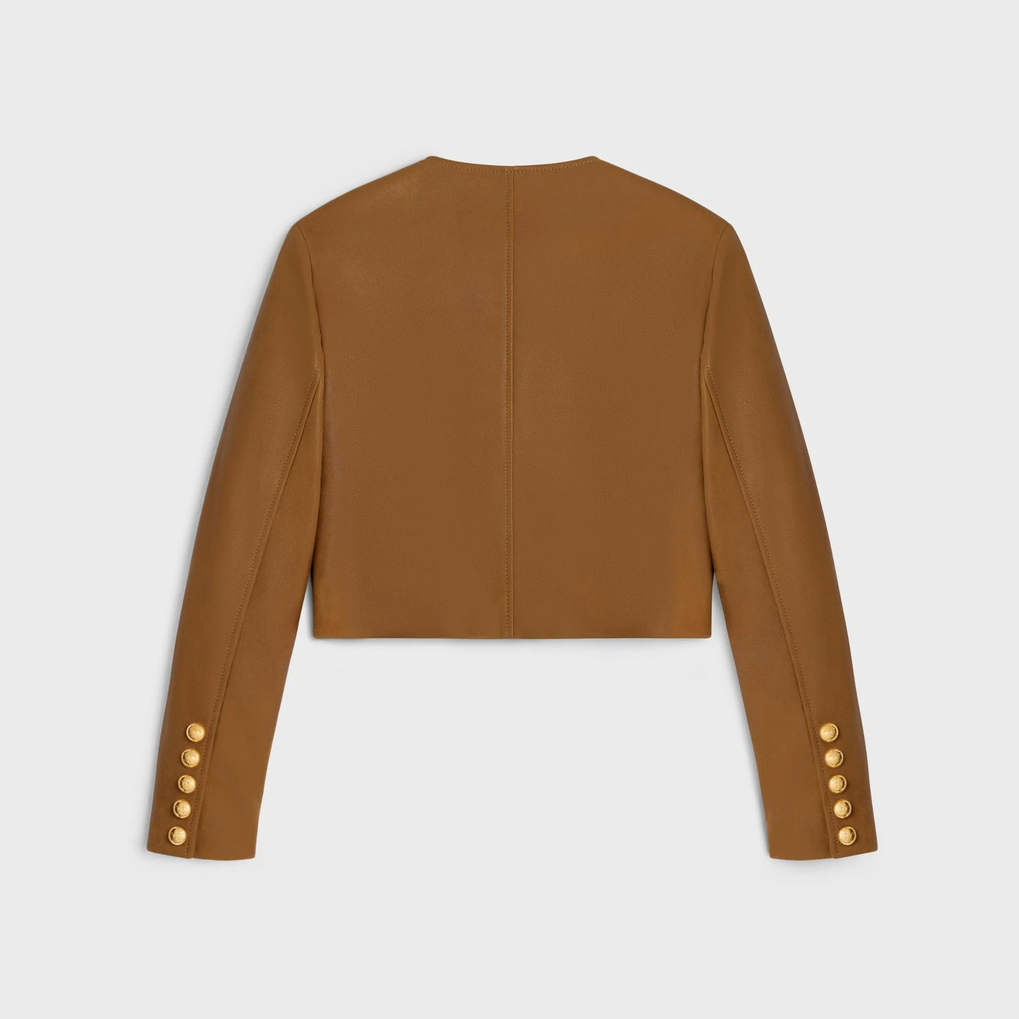 Veste Col Pur 4 Poches - Cognac - Image 2