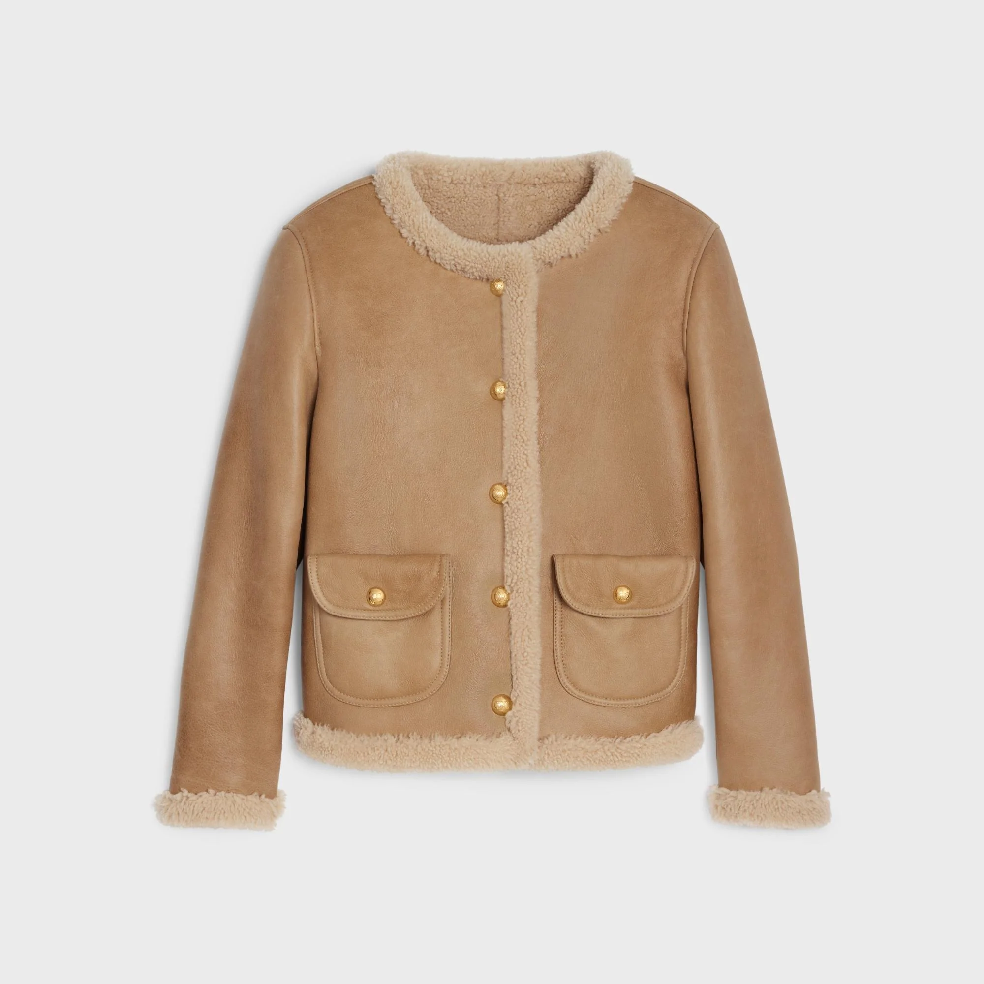 Veste Chasseur Shearling - Cognac/Cream