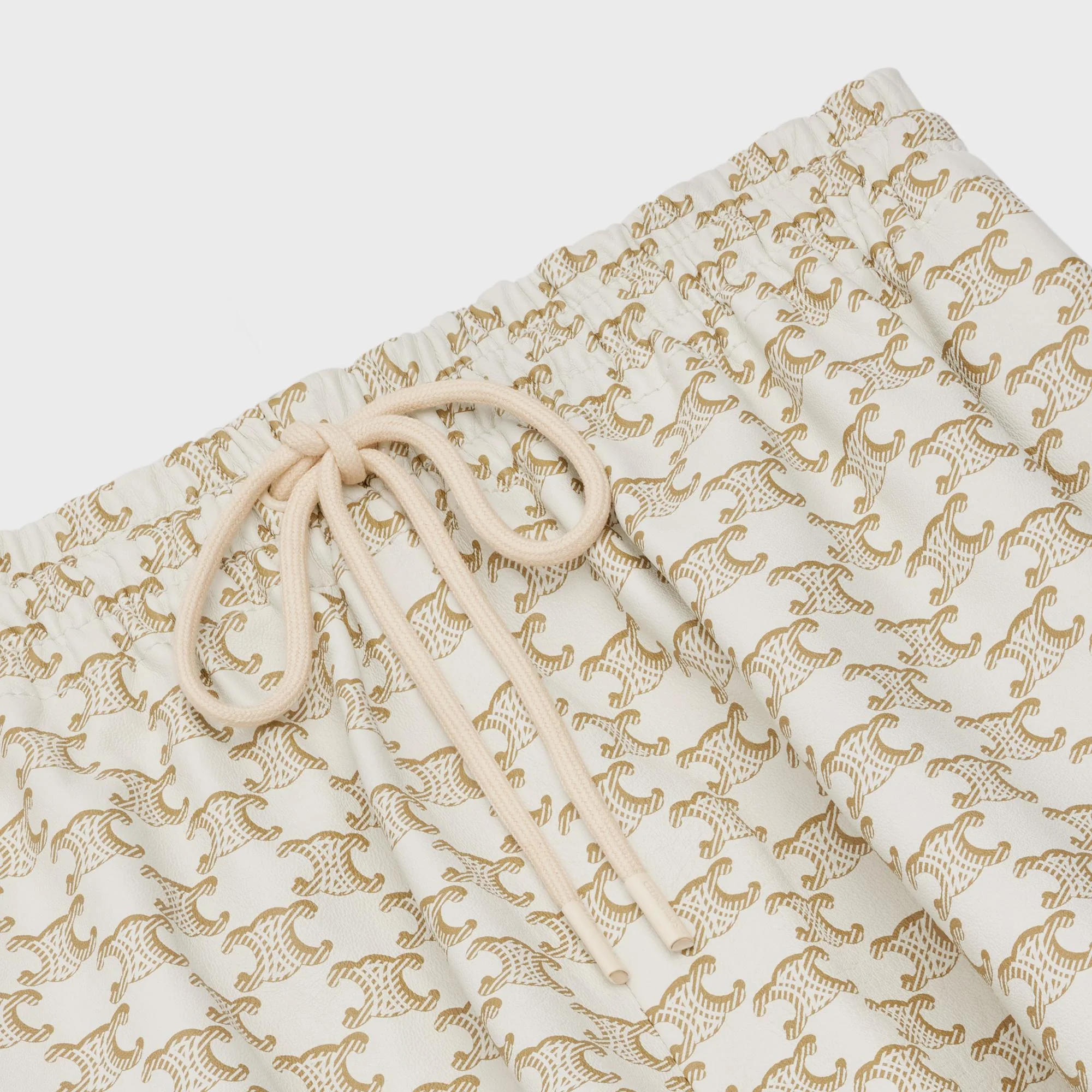 Short Athletic Shorts - Ivory/Gold - Image 3