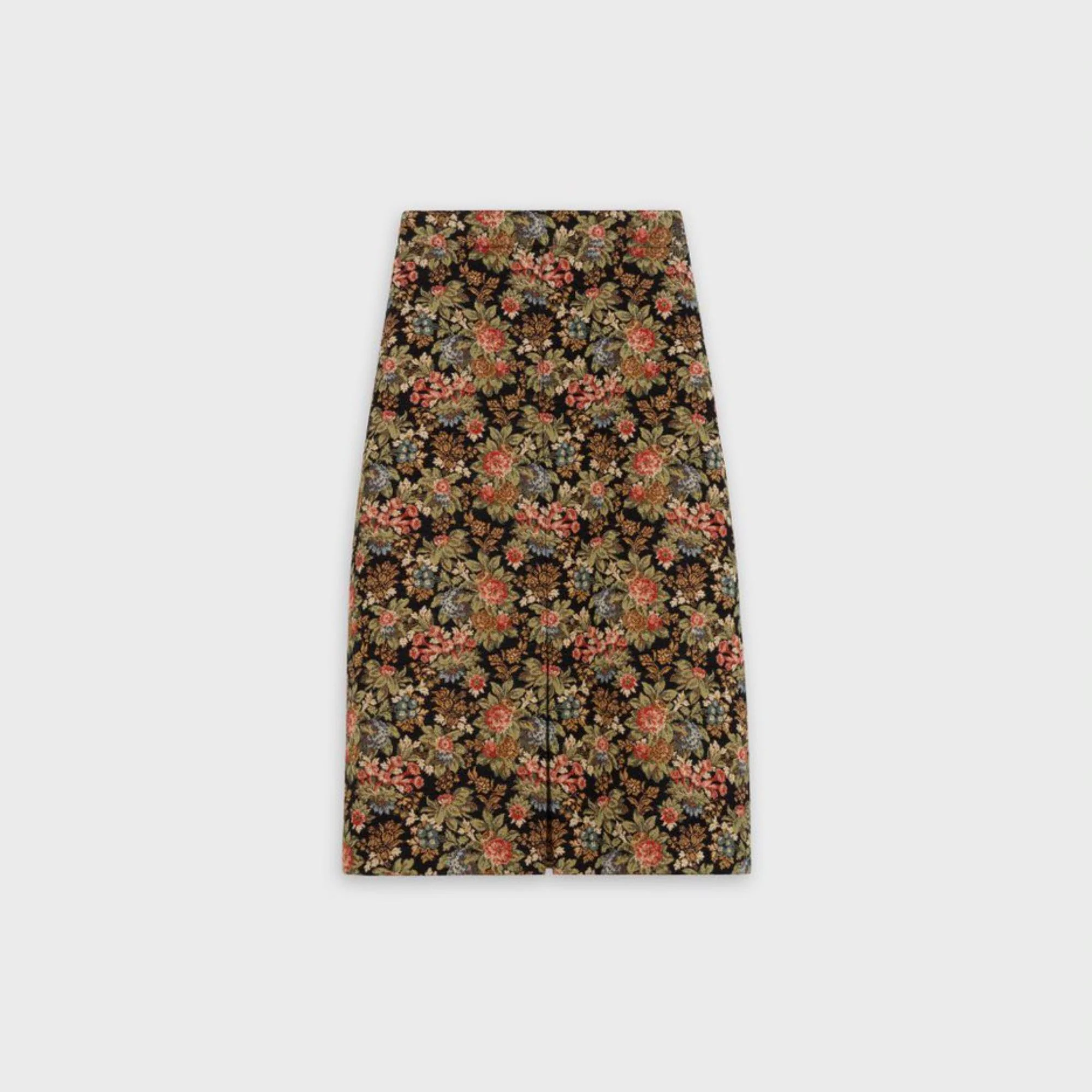 Hollow Pleat Skirt - Black/Red/Green