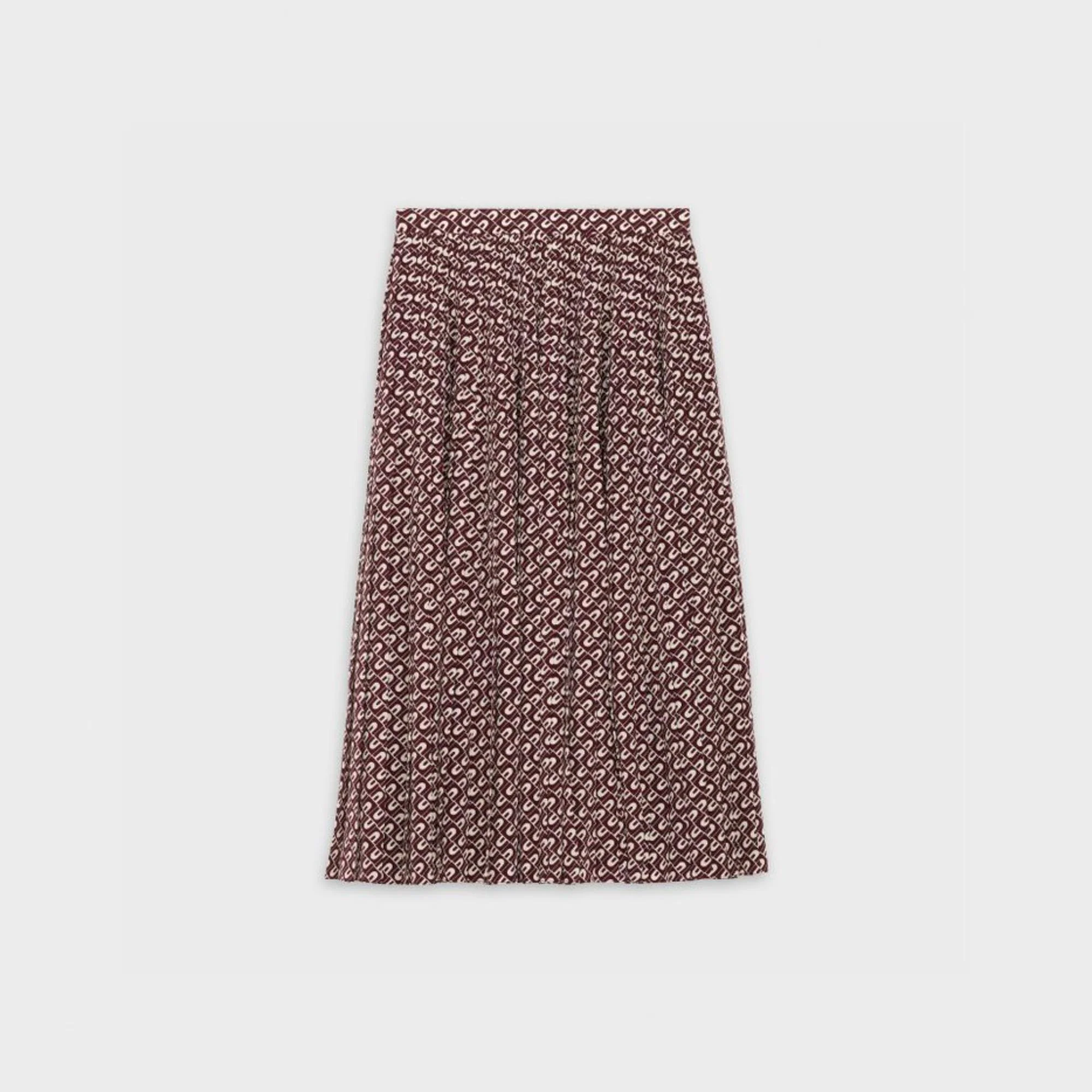 Pleated Midi Skirt - Prune - Image 2