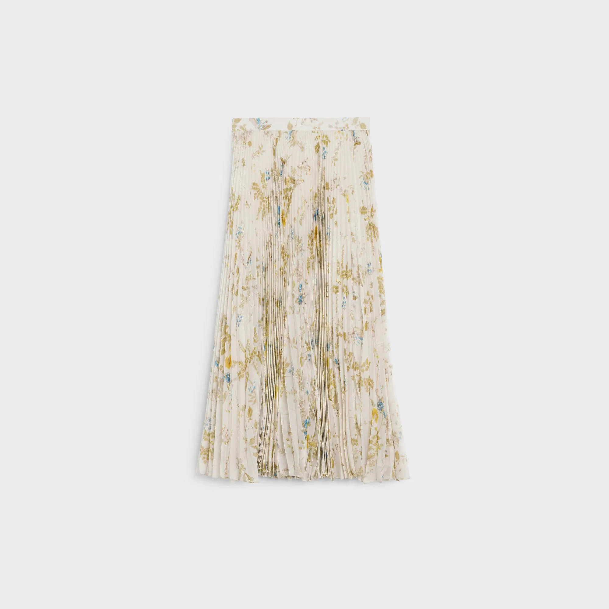 Sun Pleated Skirt - Plaster/Yellow/Blue