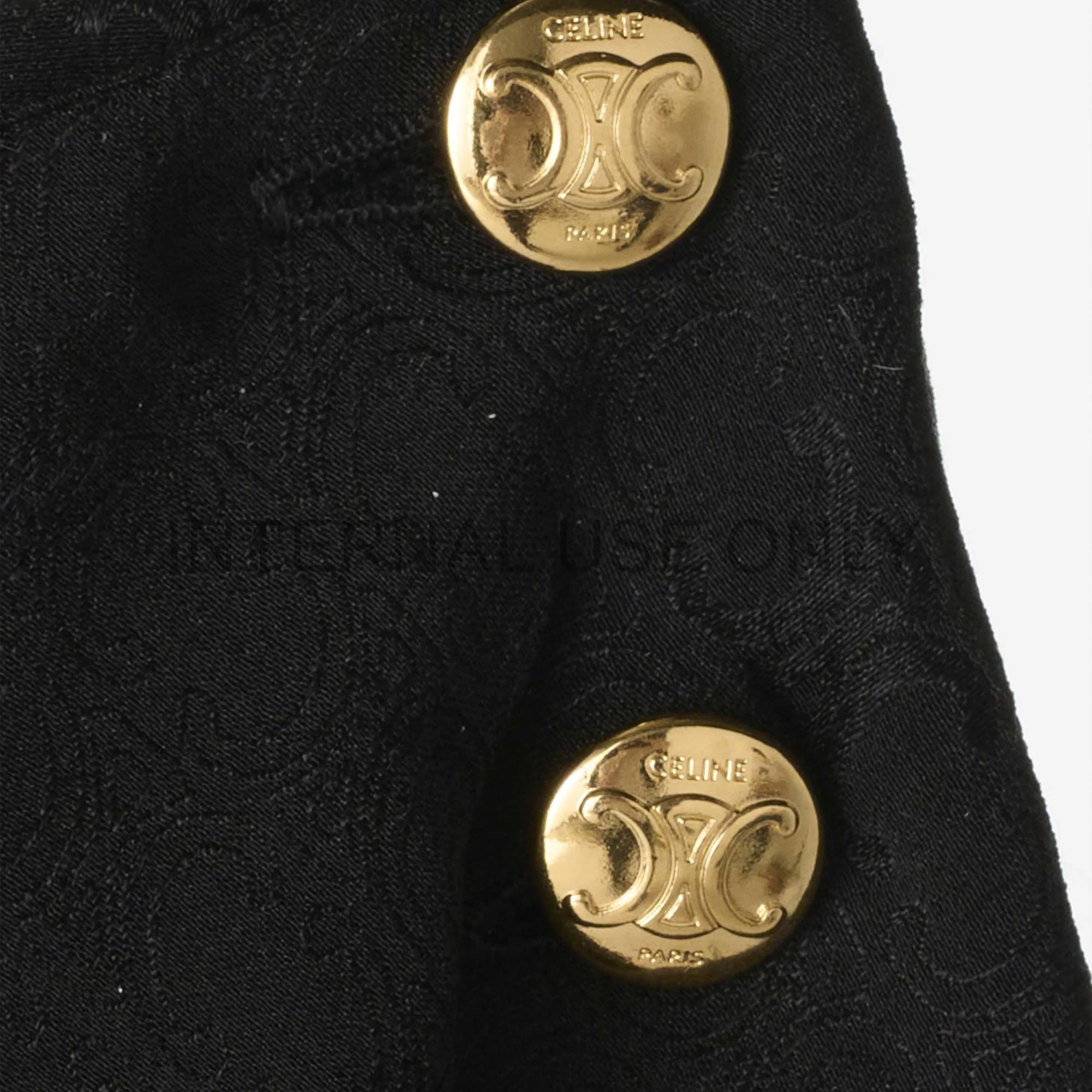 Asymmetrical Skirt With Gold Buttons - Black - Image 4