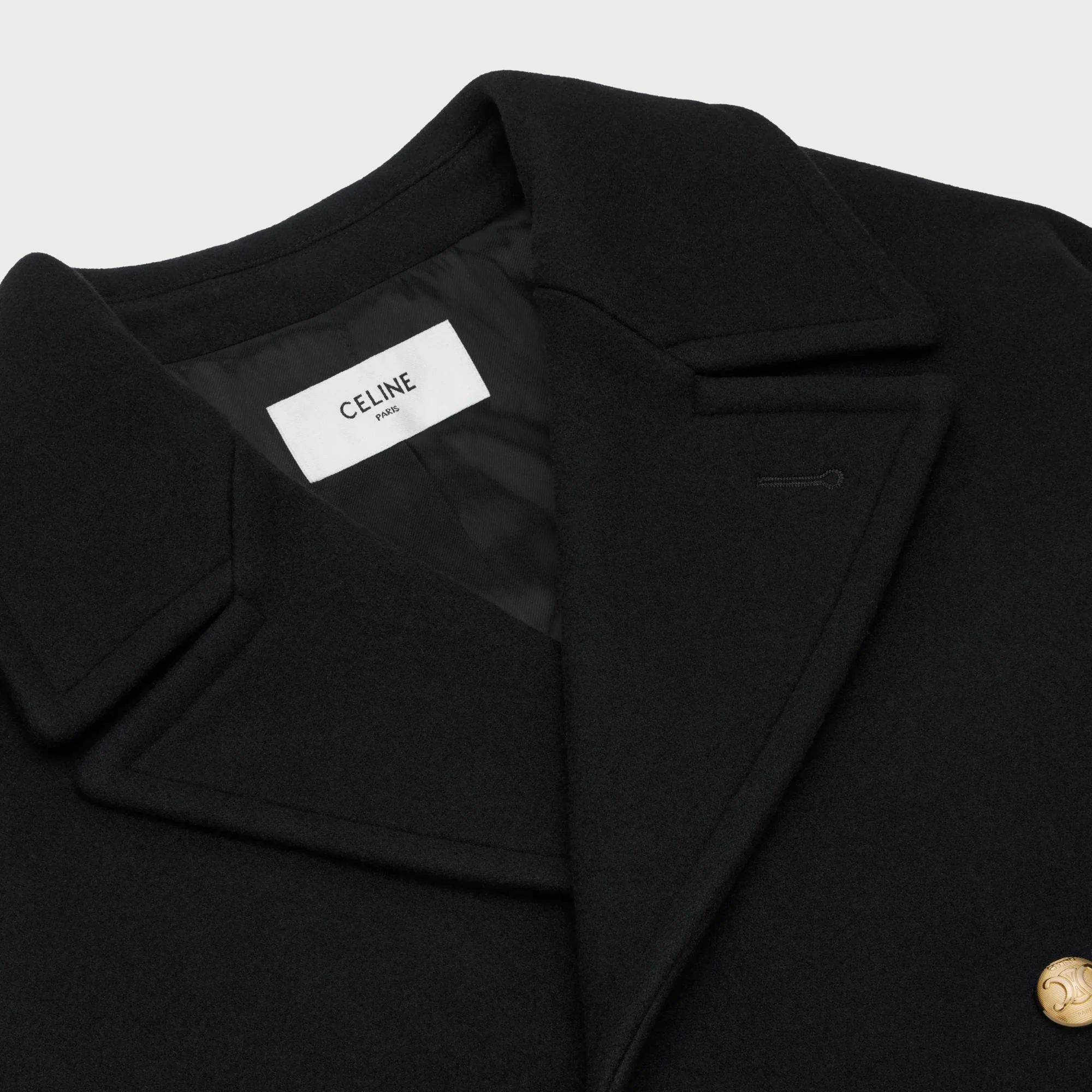 Eggshape Peacock Coat - Black - Image 3
