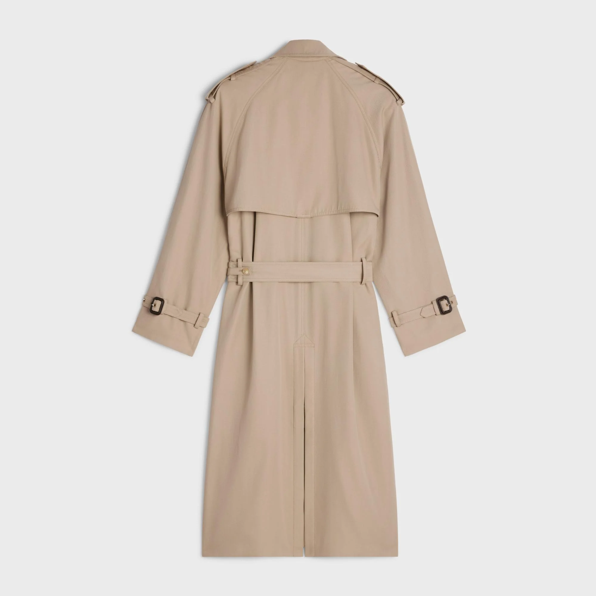 Military Tomboy Trench Coat - Off White/Deep Red - Image 2