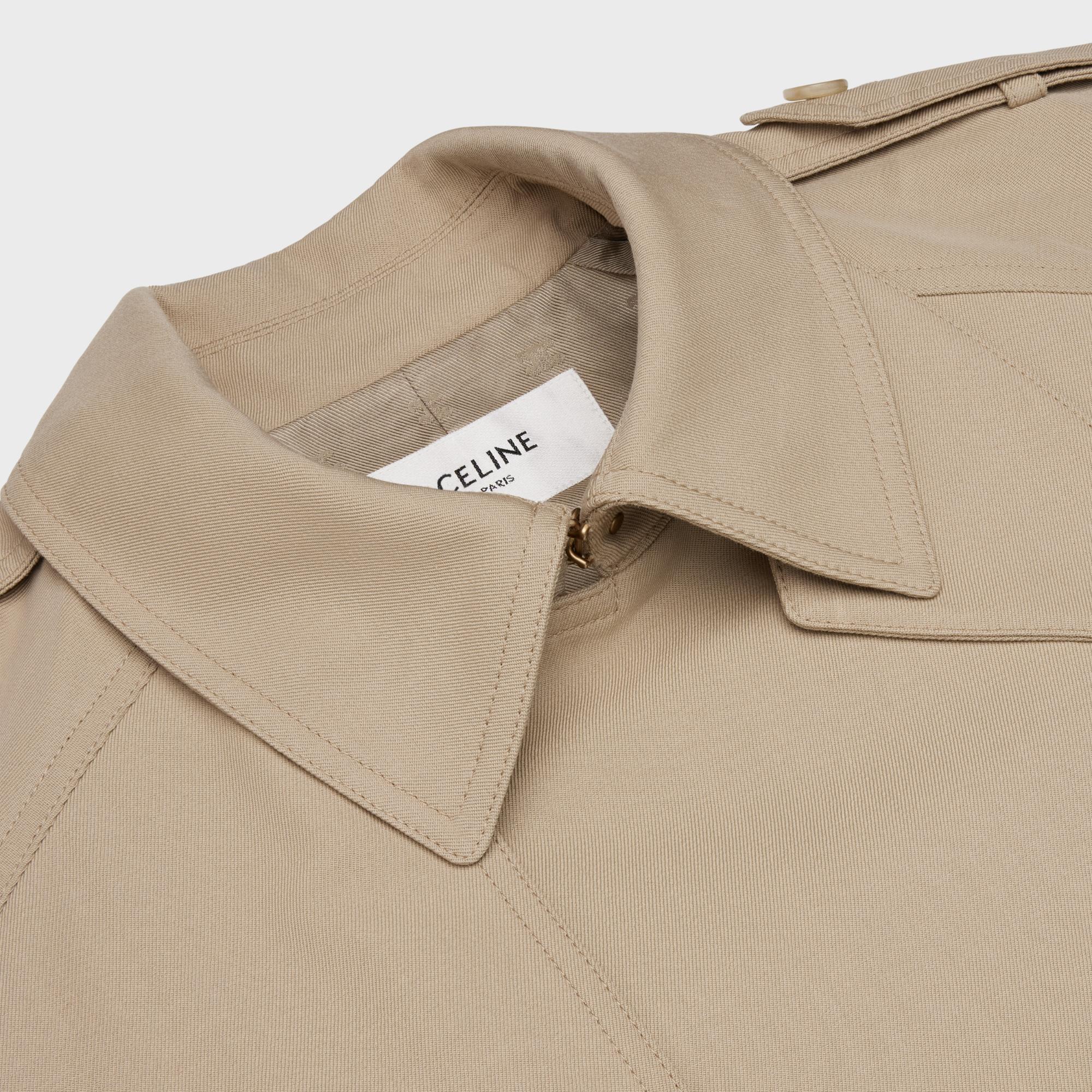 Military Tomboy Trench Coat - Off White/Deep Red - Image 3
