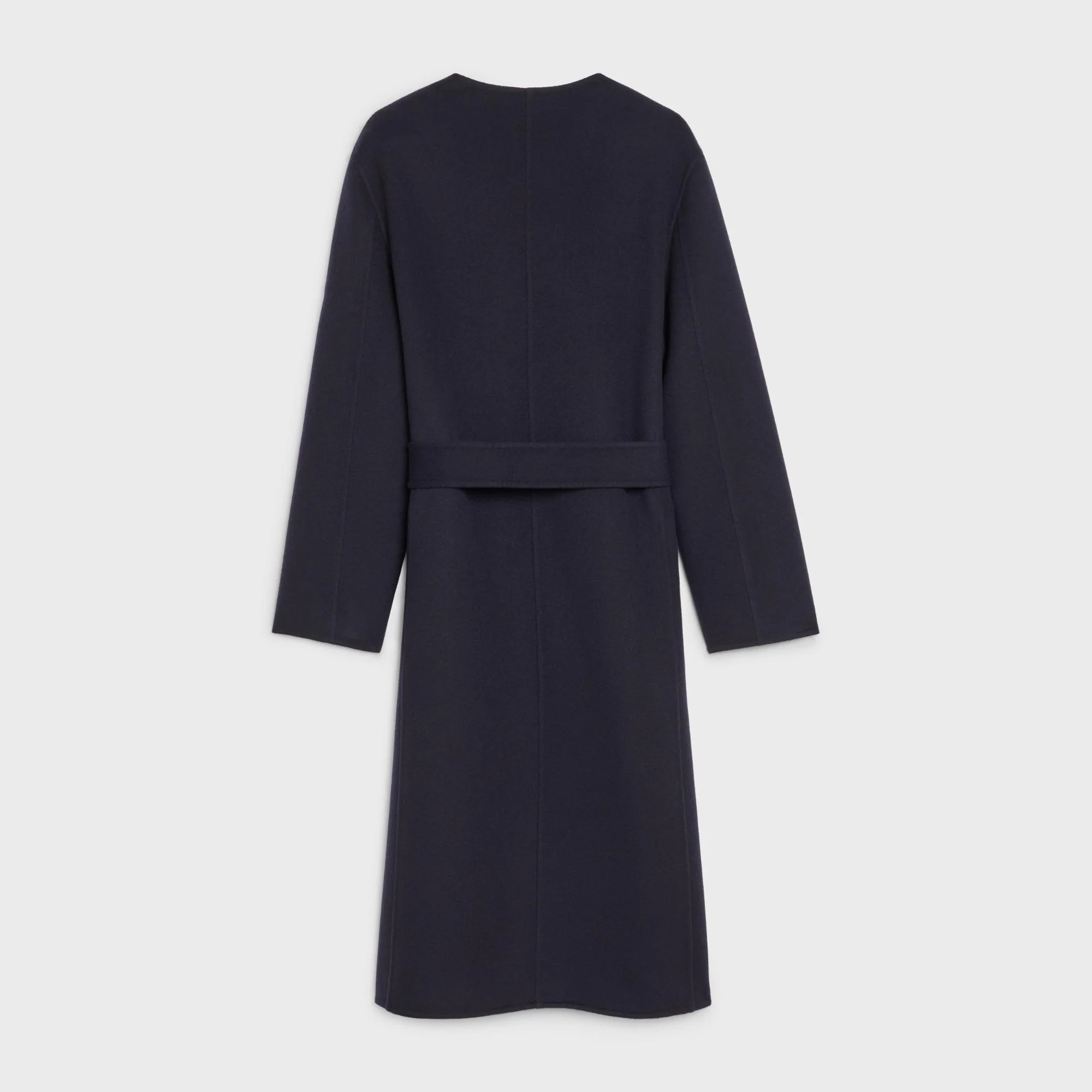 Double Faced Pure Collar Coat - Midnight - Image 2