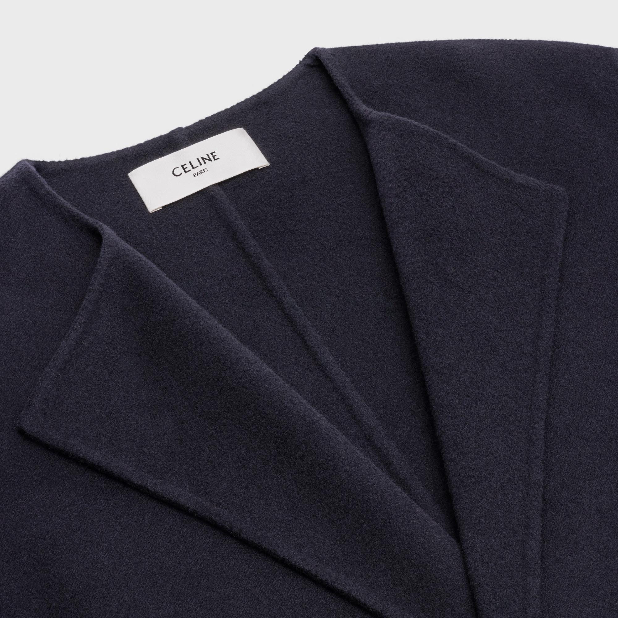 Double Faced Pure Collar Coat - Midnight - Image 4