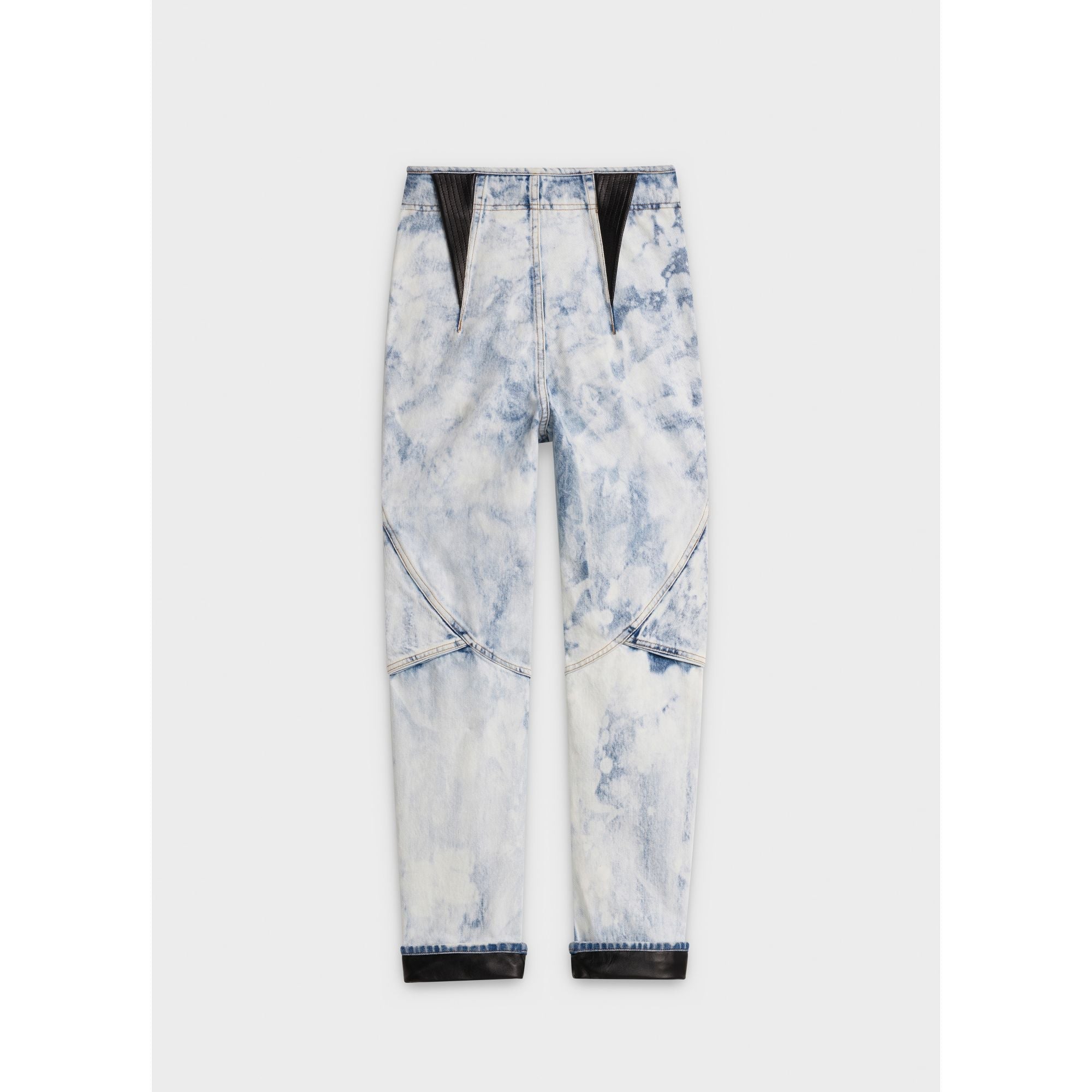 Cargo Jeans 2 W/Leather Detail - Indigo Bleach - Image 2