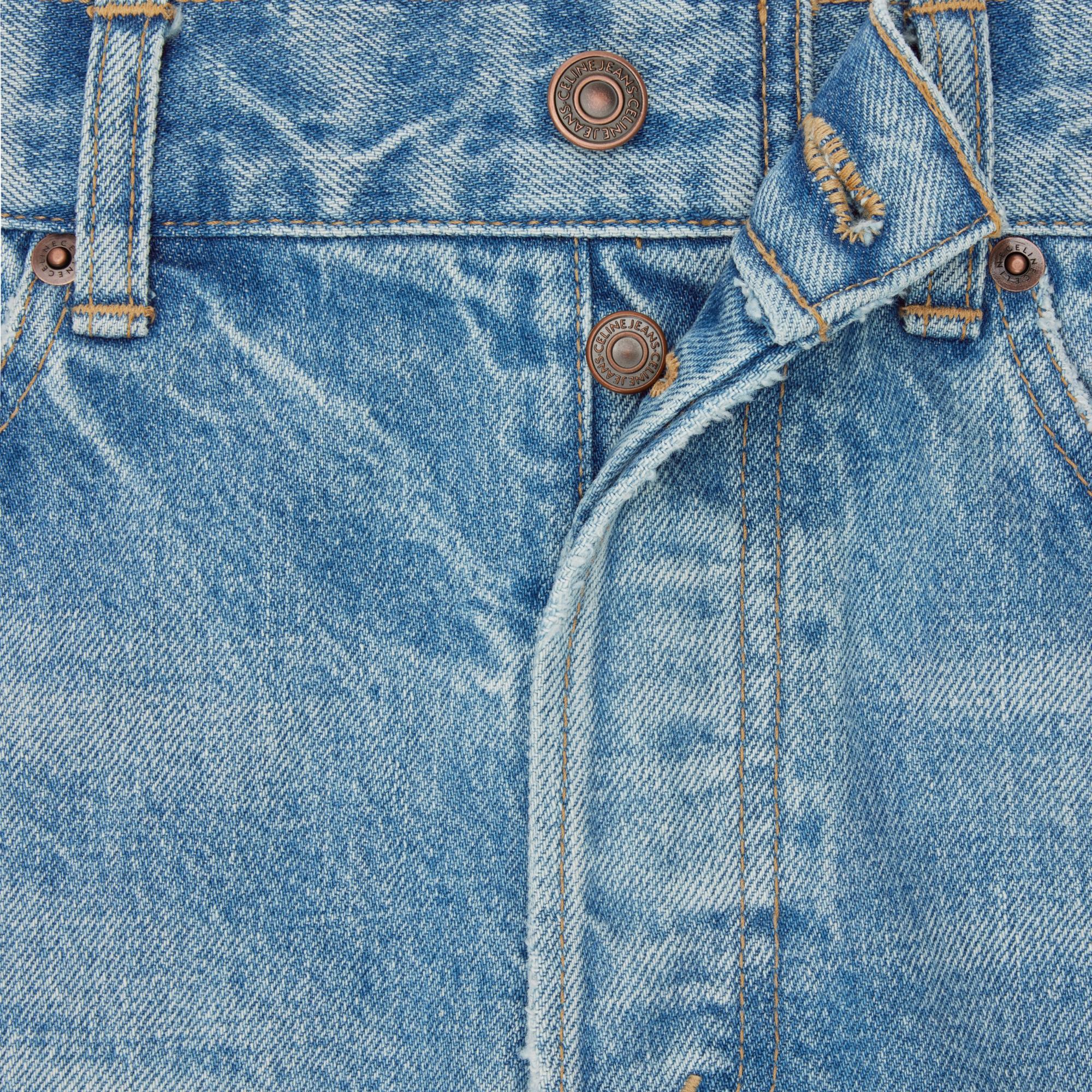 Polly Cropped Jeans - Steel Blue Wash - Image 4