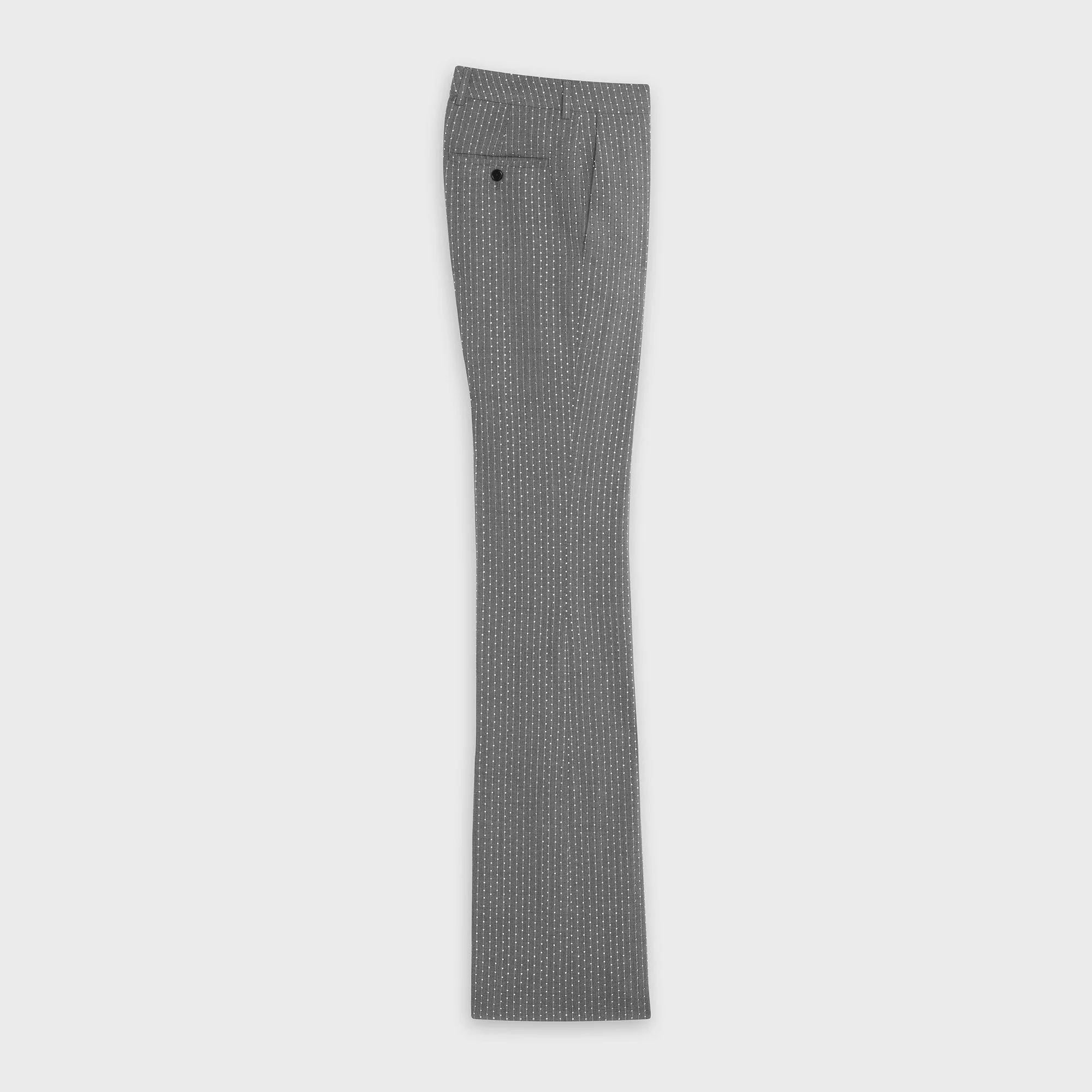 Embroidered English Pt Flare - Grey/White - Image 2