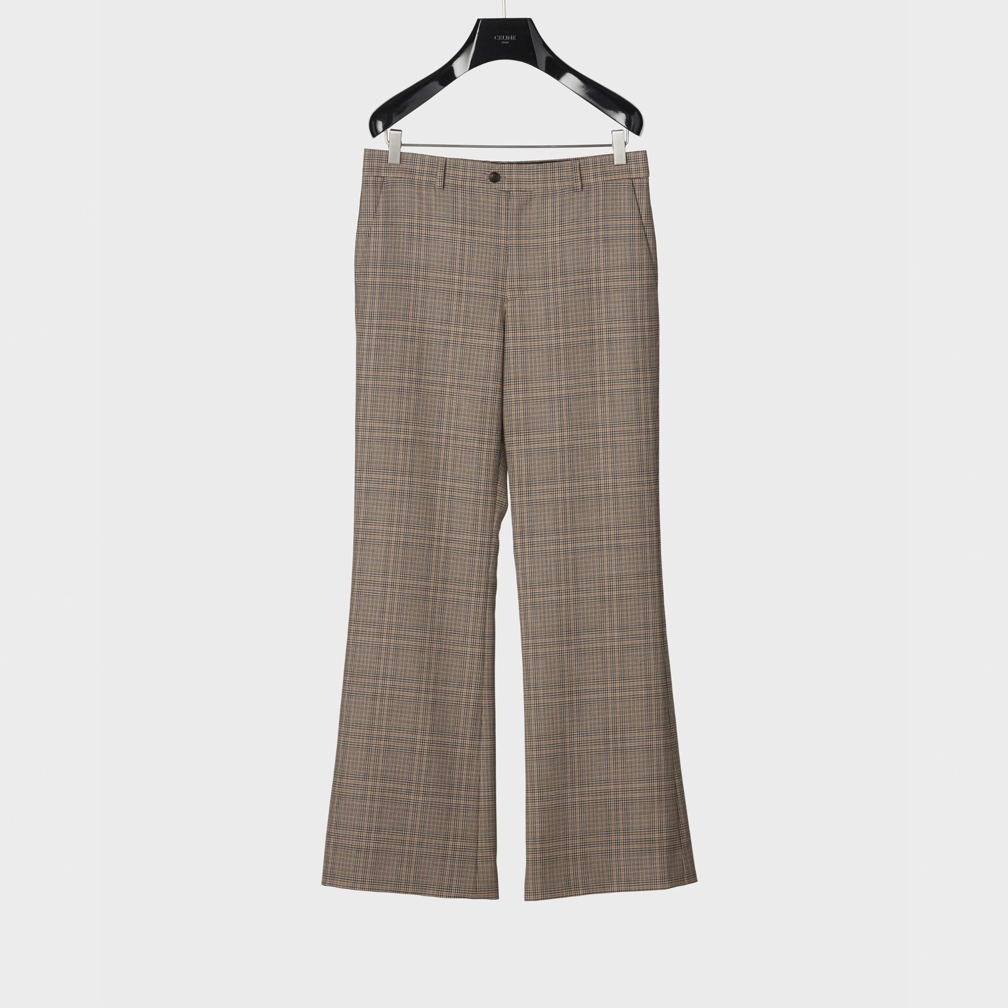 Boot Cut Trousers - Camel/Brown