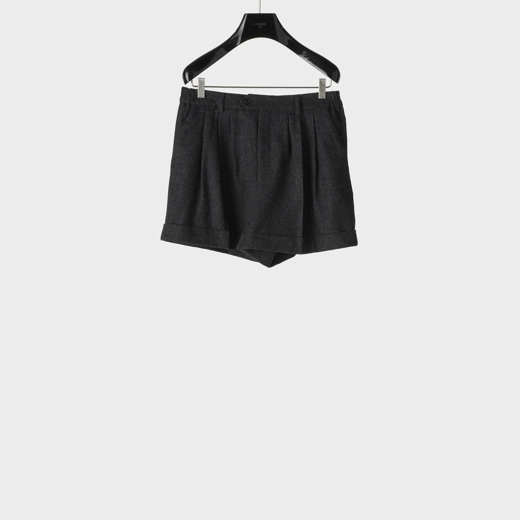 3-Pleat Shorts - Anthracite - Image 2