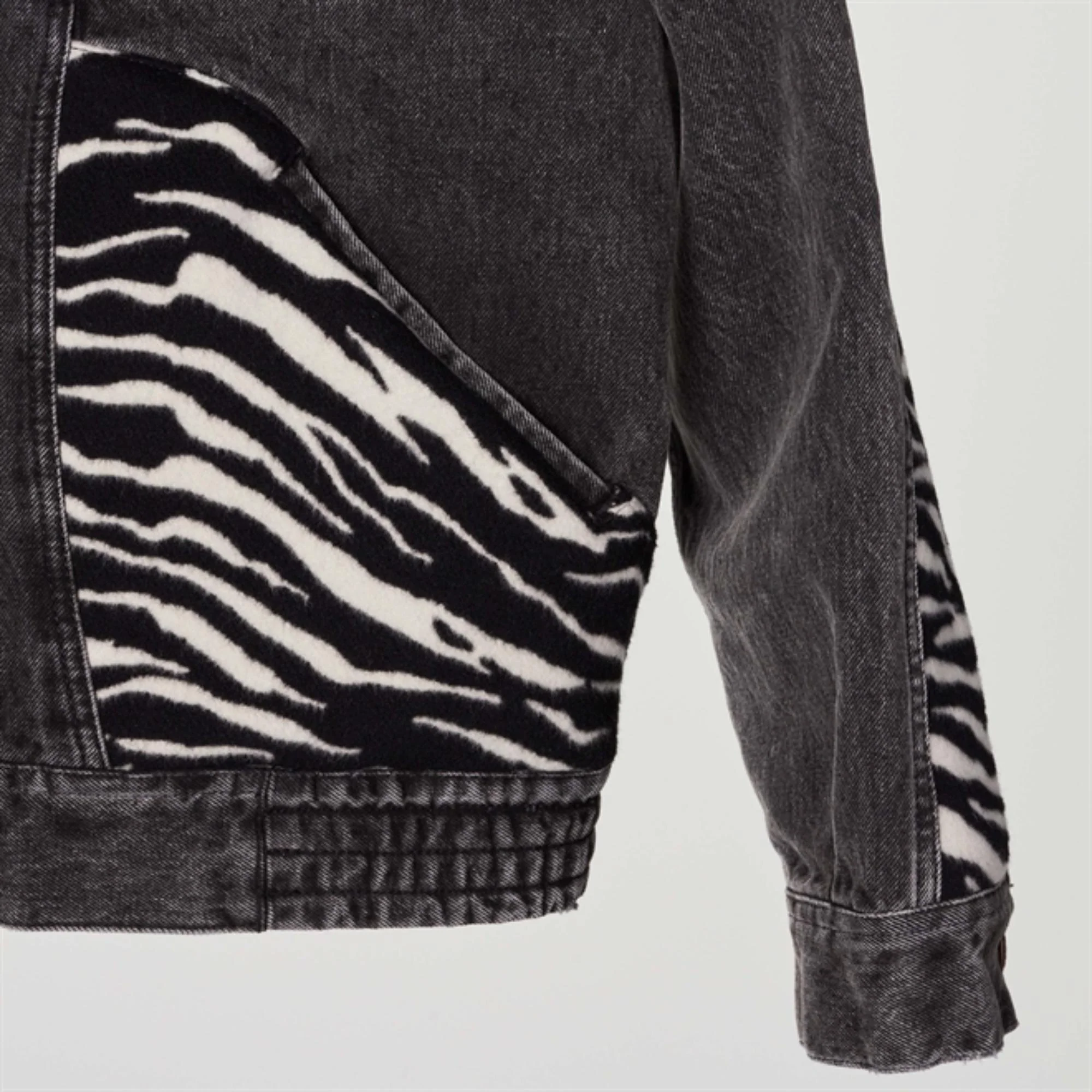 Oversize Mix Ball Jacket - Charcoal Wash - Image 4