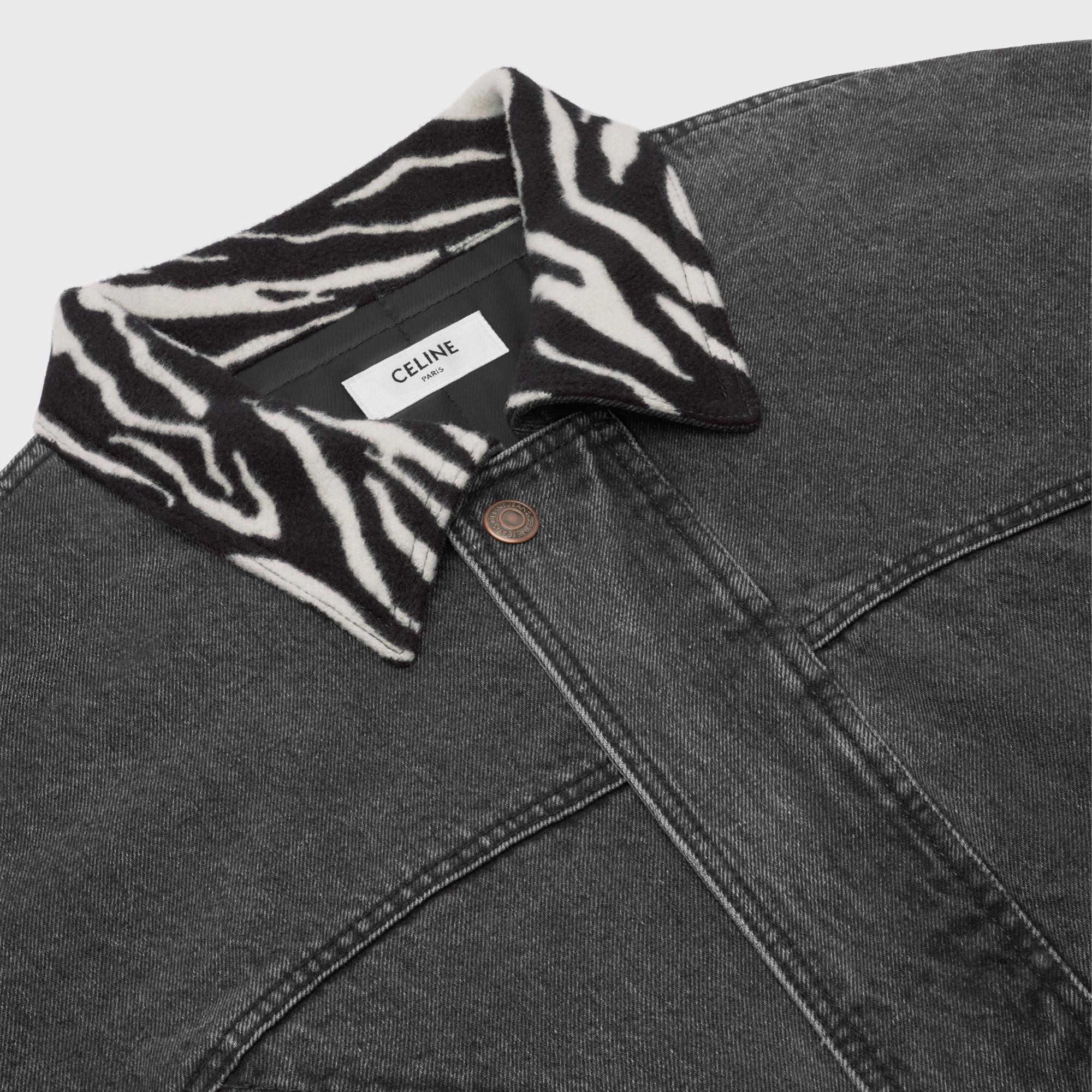 Oversize Mix Ball Jacket - Charcoal Wash - Image 6