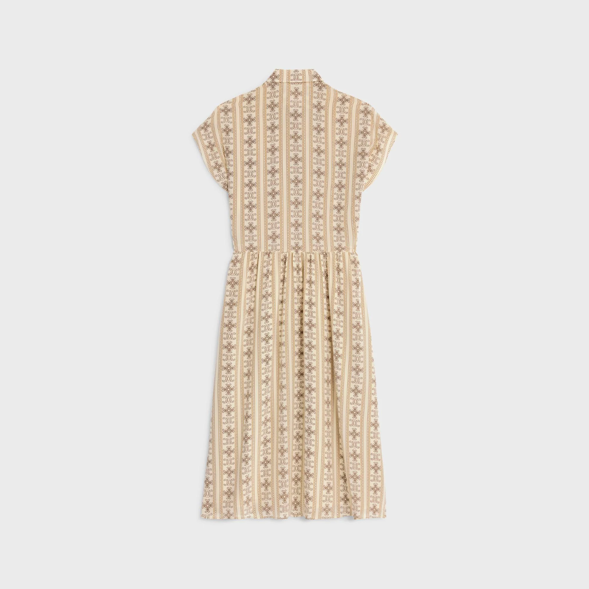 Robe Pensionnaire Manches Cape - Ivoire/Toffee/Marron Glace - Image 2