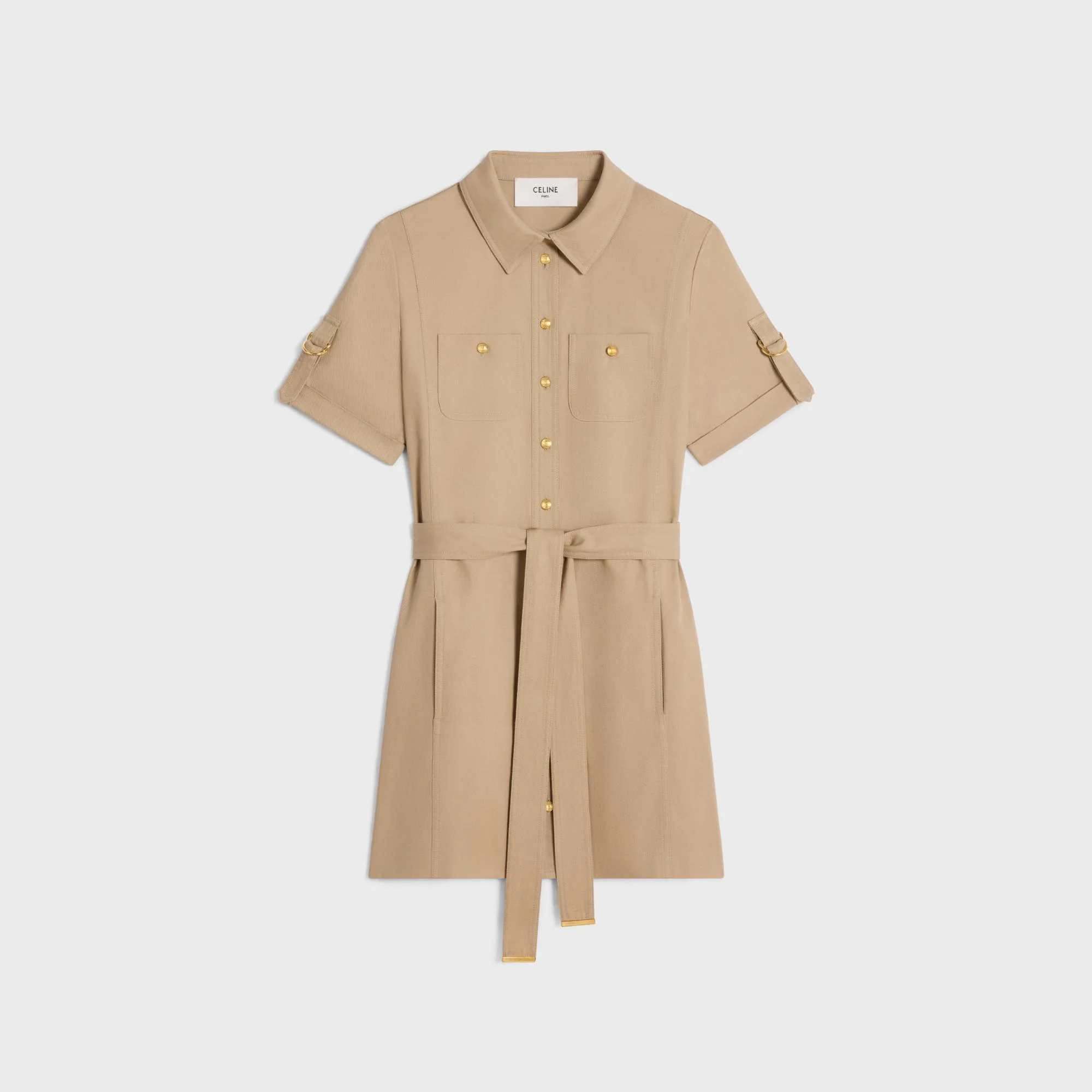 Robe Courte Trapeze - British Beige