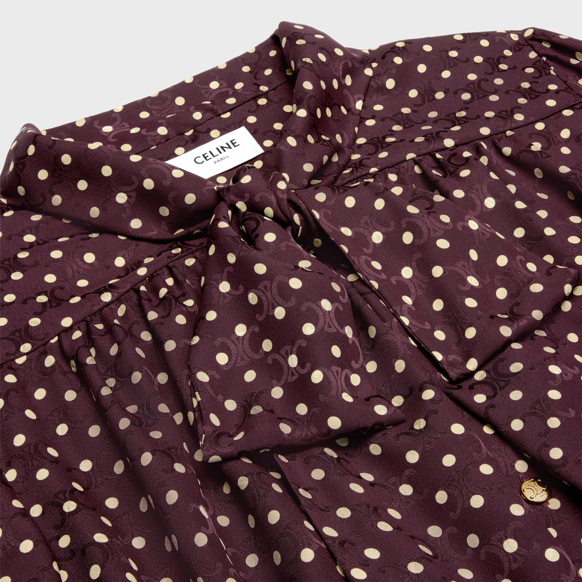 Low Lavalliere Dress - Bordeaux/Chalk - Image 3